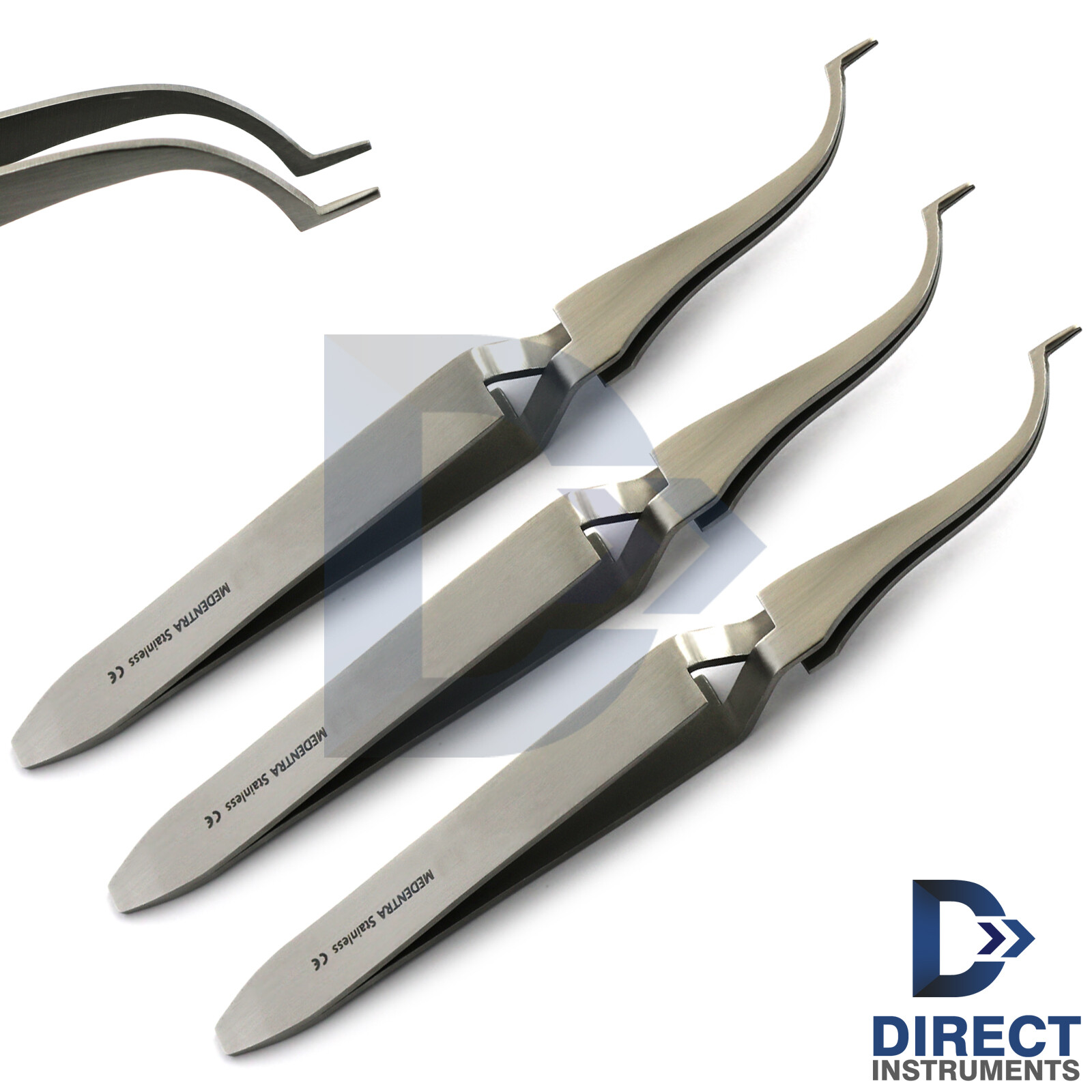3Pcs Set Dental Orthodontic Brackets Holder Buccal Tube Tweezers Bonding Placer