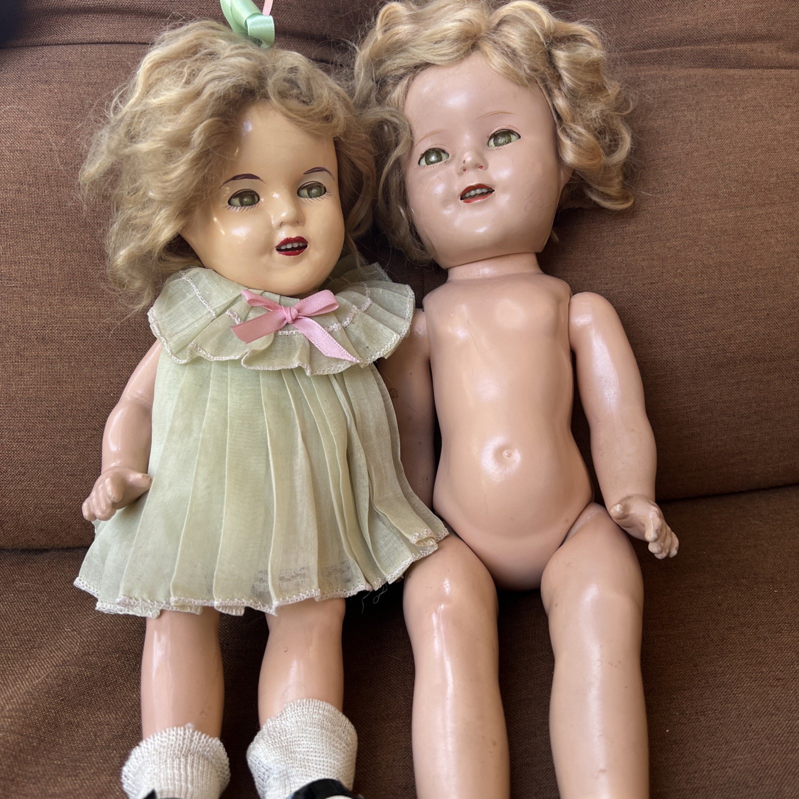 Lot Of 2 Vintage Shirley Temple Dolls For Repair Or Parts