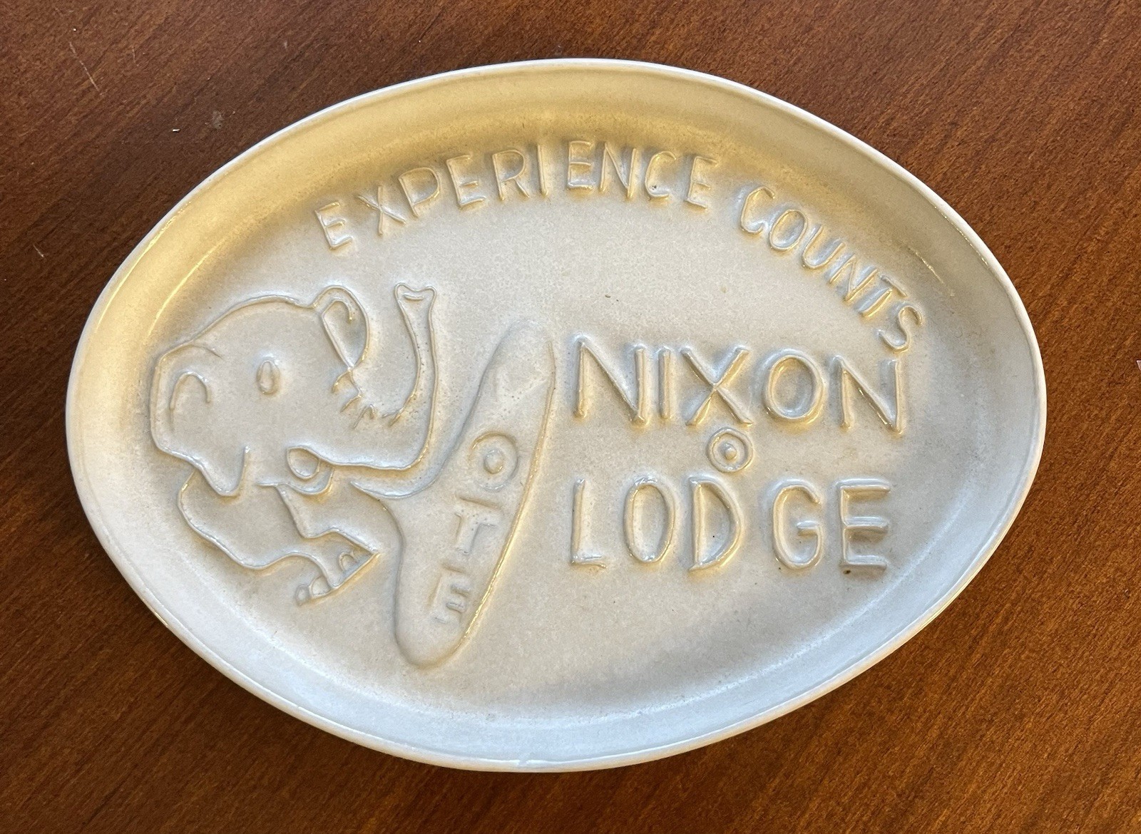 Rare 1960 Nixon Lodge Campaign Dish - Bennington Potters BPDW24 David Gil MCM