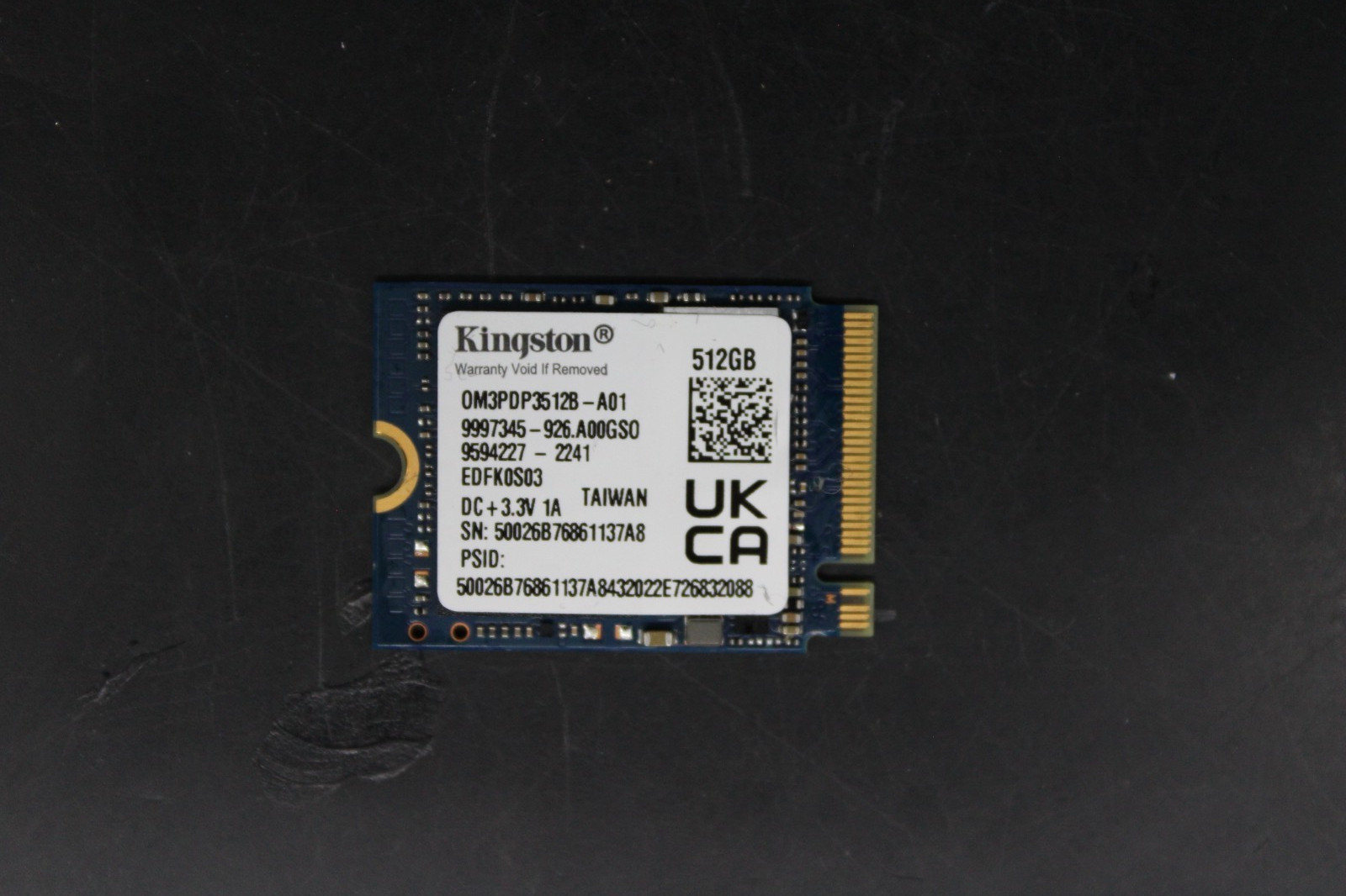512GB M.2 2230 NVMe PCIe SSD (Kingston)