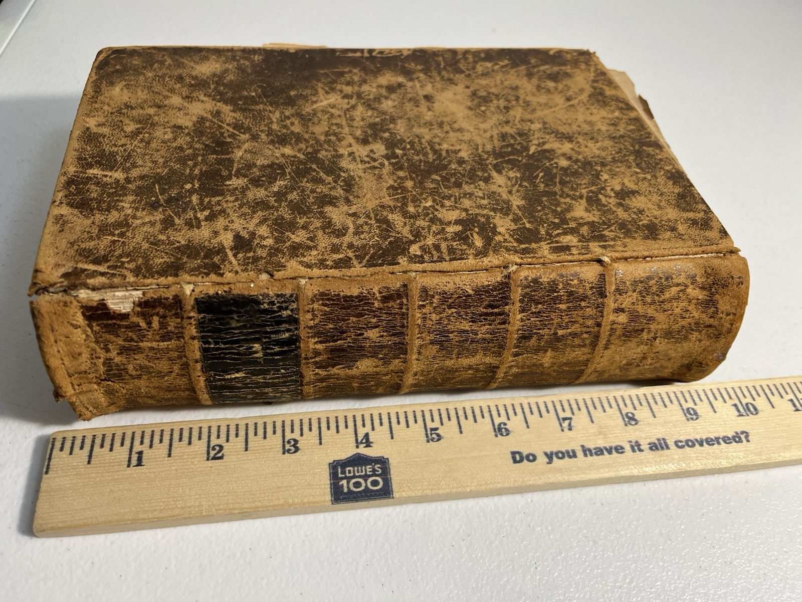1849 Holy Bible KJV American Bible Society Leather Wilson Family Record 