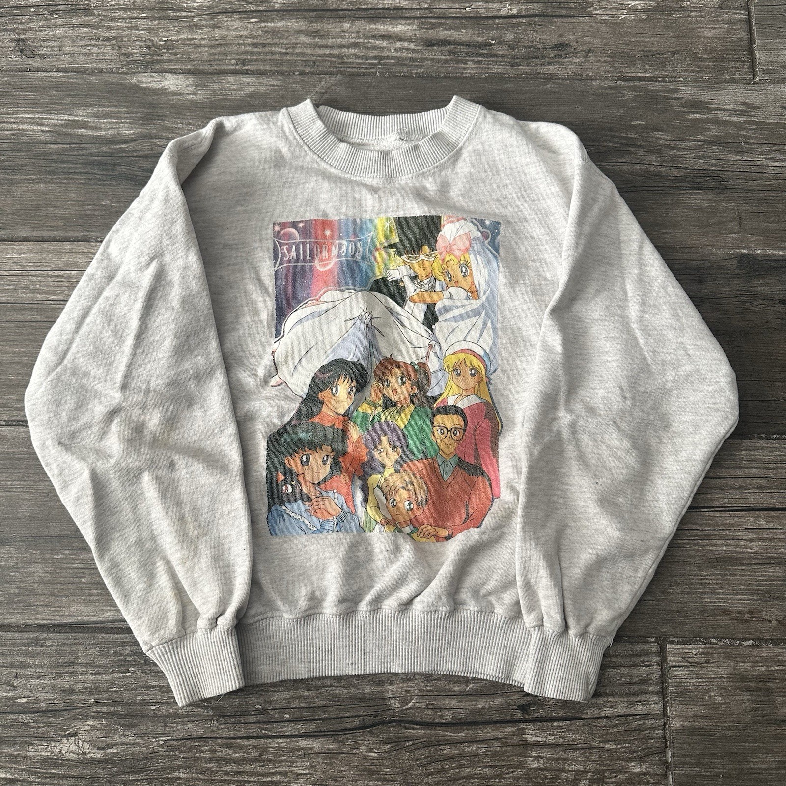 VTG 90s SAILOR MOON ANIME CARTOON PROMO GRAY SWEATSHIRT TV YOUTH SZ L WEDDING VTG 90s SAILOR MOON ANIME CARTOON PROMO GRAY SWEATSHIRT TV YOUTH SZ L WEDDING