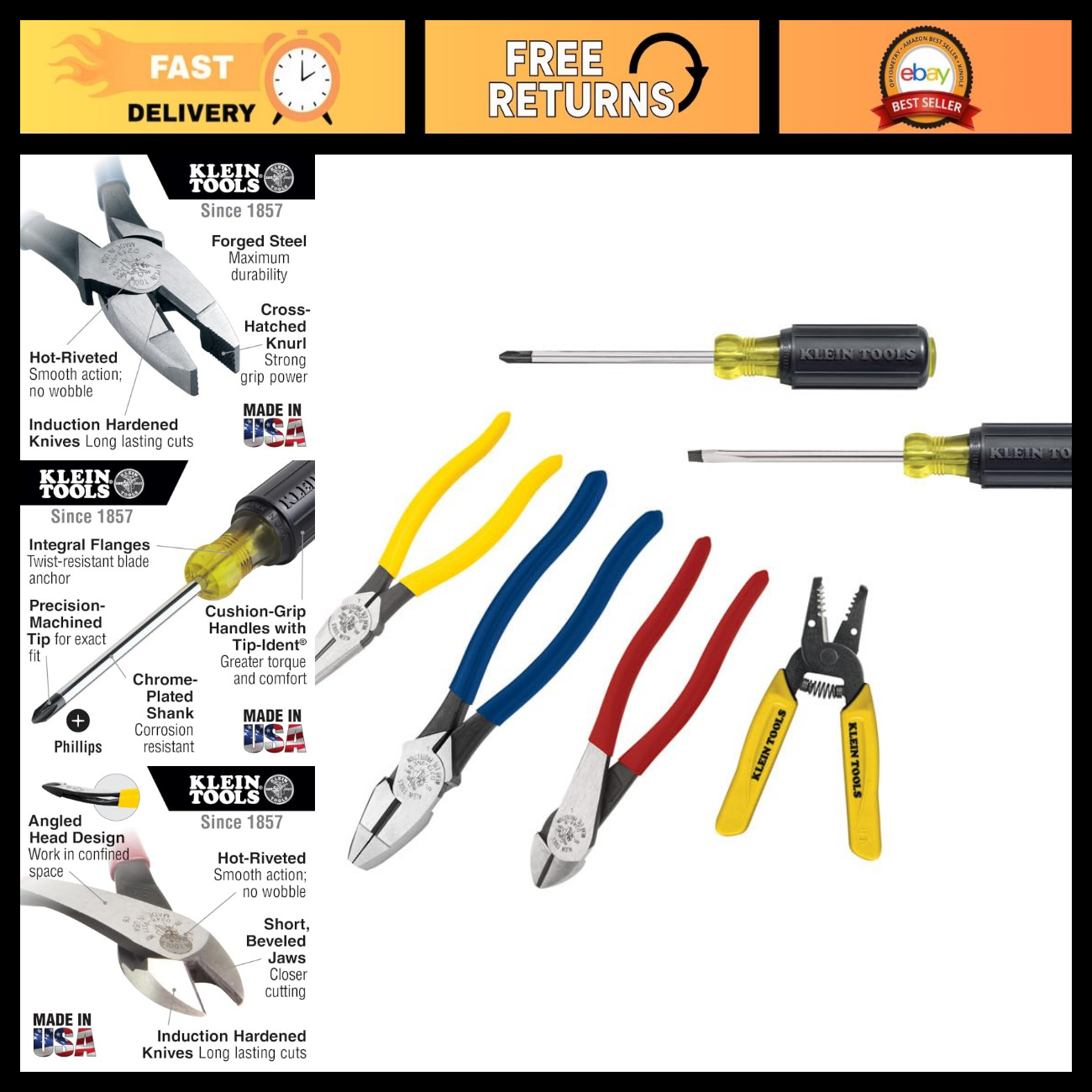 6-Piece Tool Set for Apprentice or Home Use, Durable Hand Tools, Essential Kit