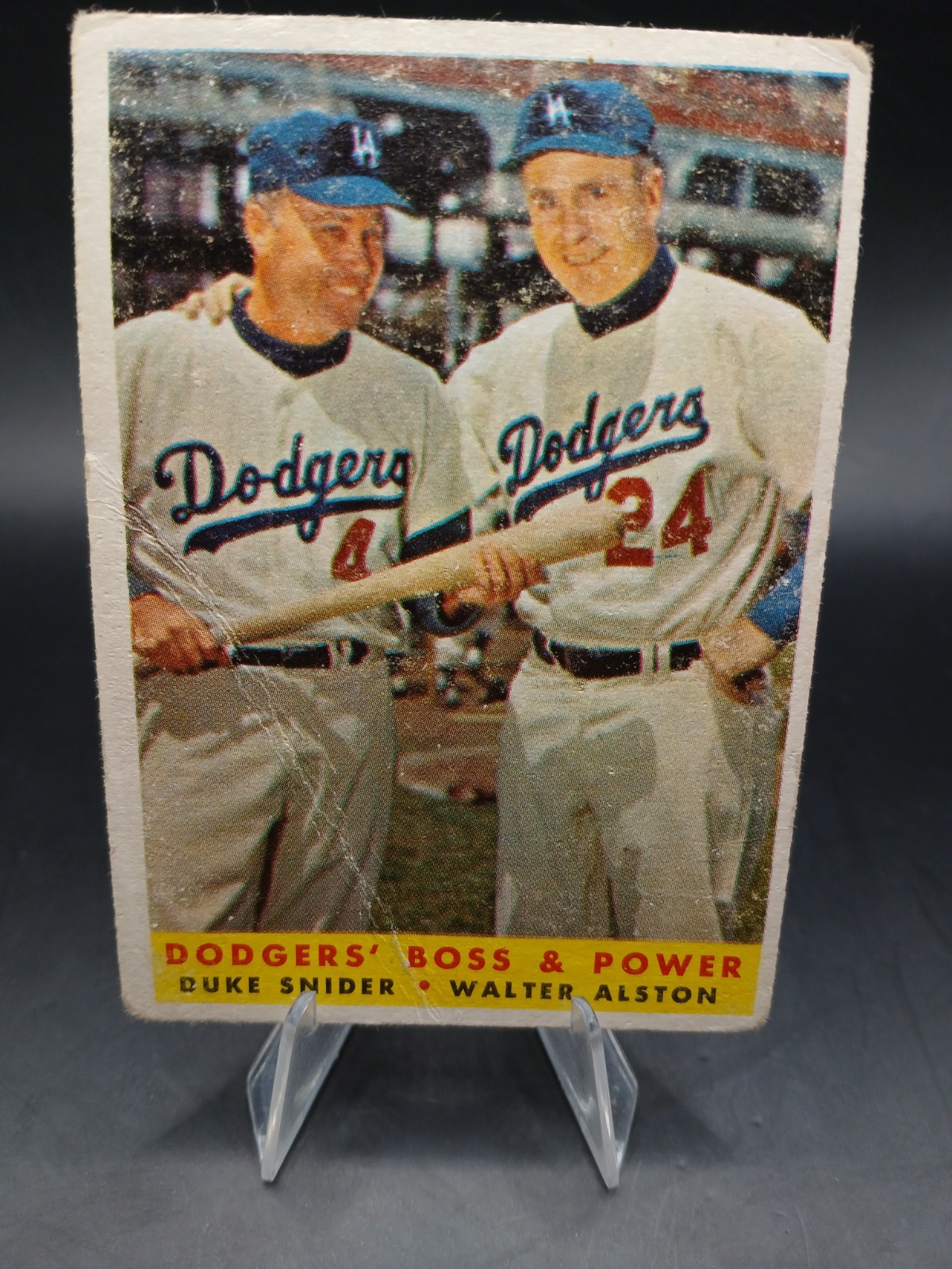1958 Topps #314 Walter Alston/Duke Snider Dodgers Boss and Power FAIR