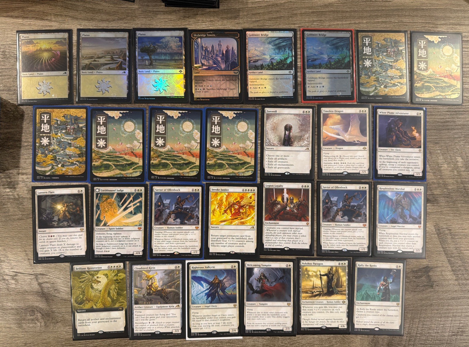 MTG Foil Lot Kamigawa Neon Dynasty NEO Full Art Plains Farewell Goldmire 25+