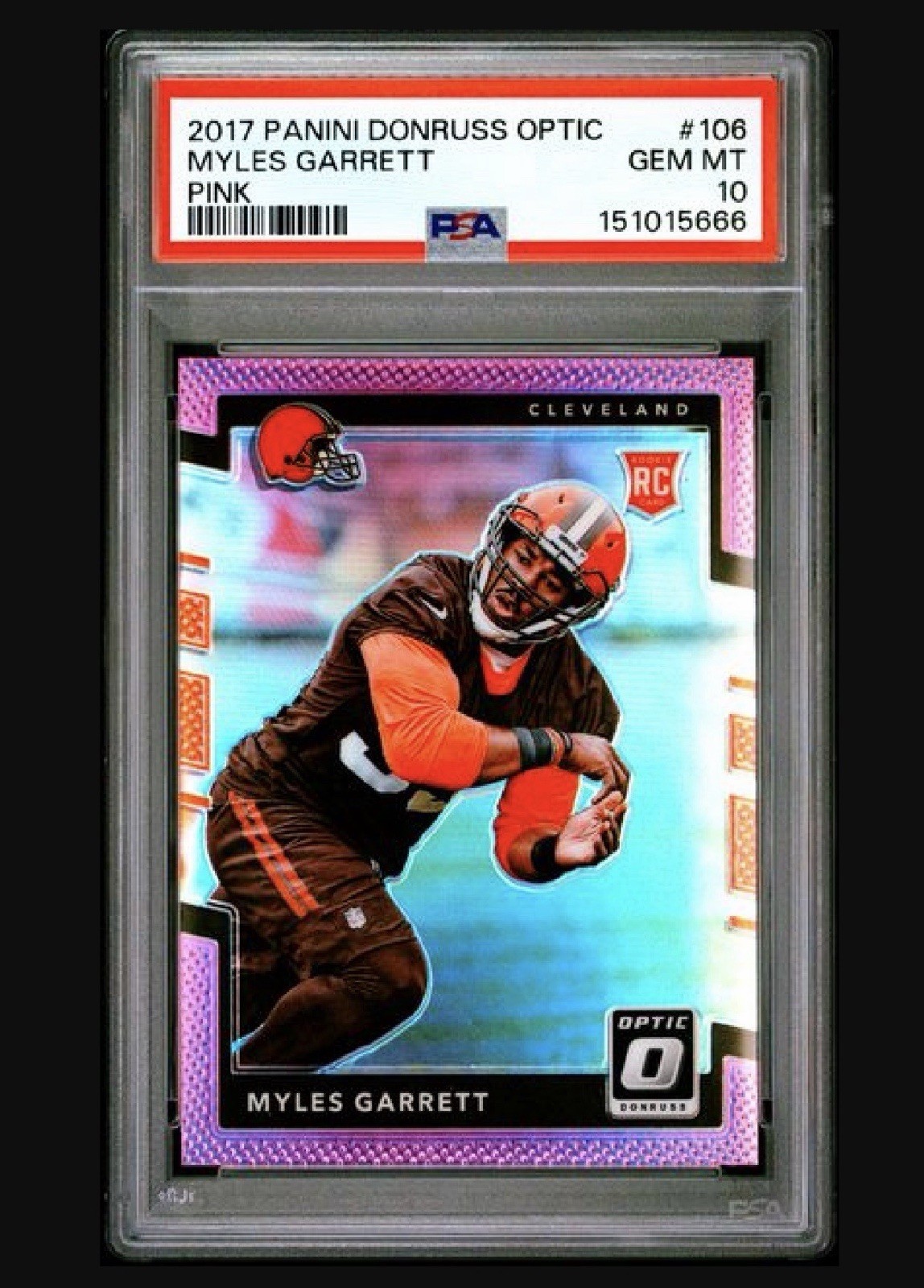 🔥 2017 Donruss Optic Pink Myles Garrett – PSA 10 GEM MINT 🔥
