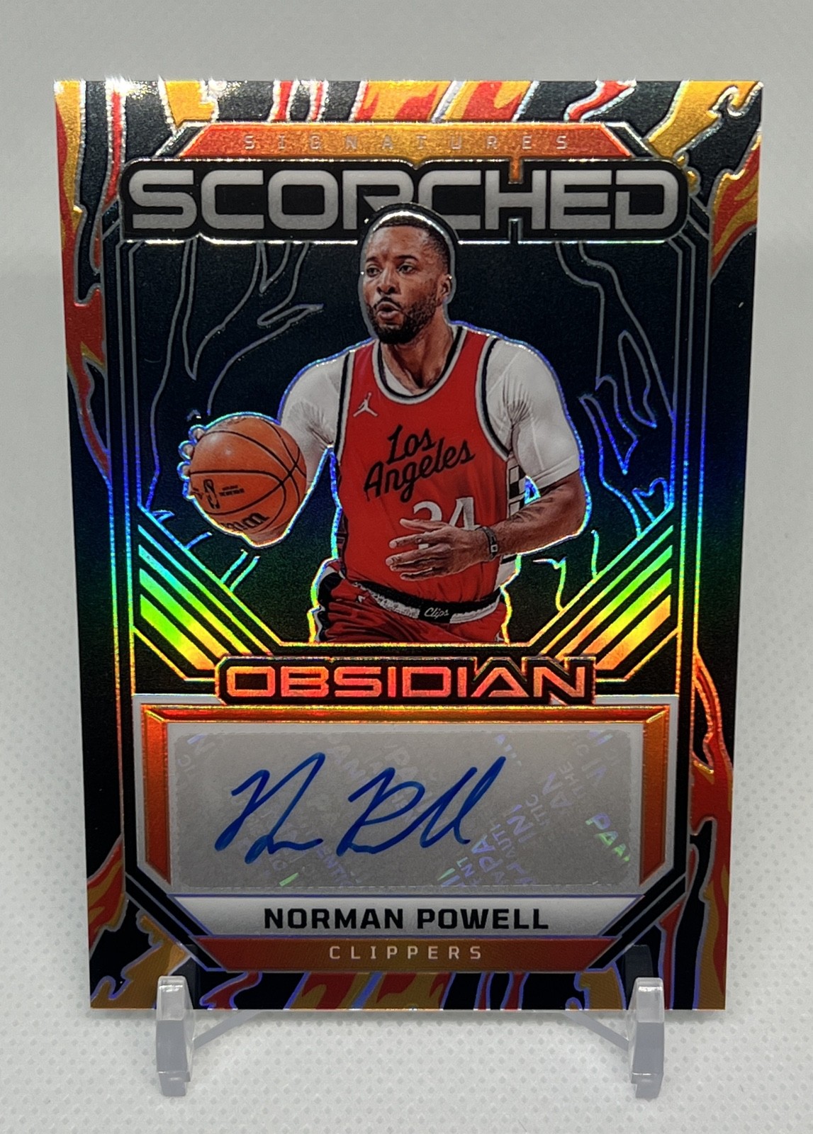 2024-25 Panini Obsidian - Scorched Signatures Norman Powell #SS-NPL /149 (AU)