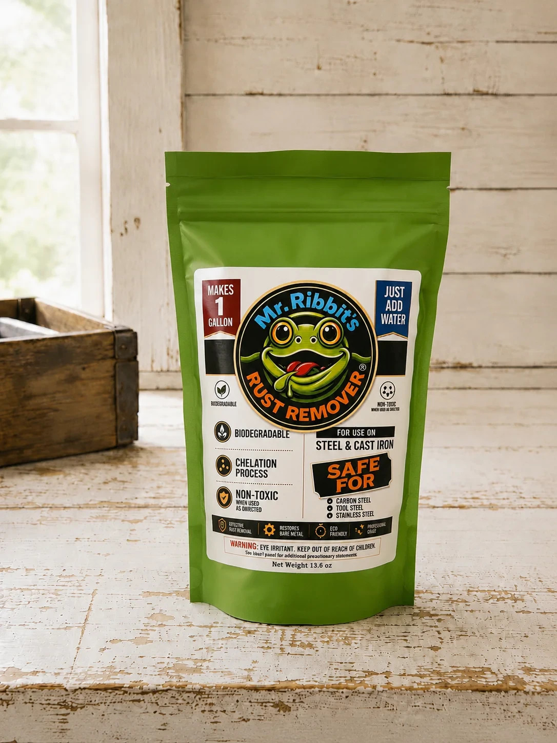 Mr. Ribbit\'s Rust Remover 13.6 oz Concentrate | Makes 1 Gallon | Non-Toxic
