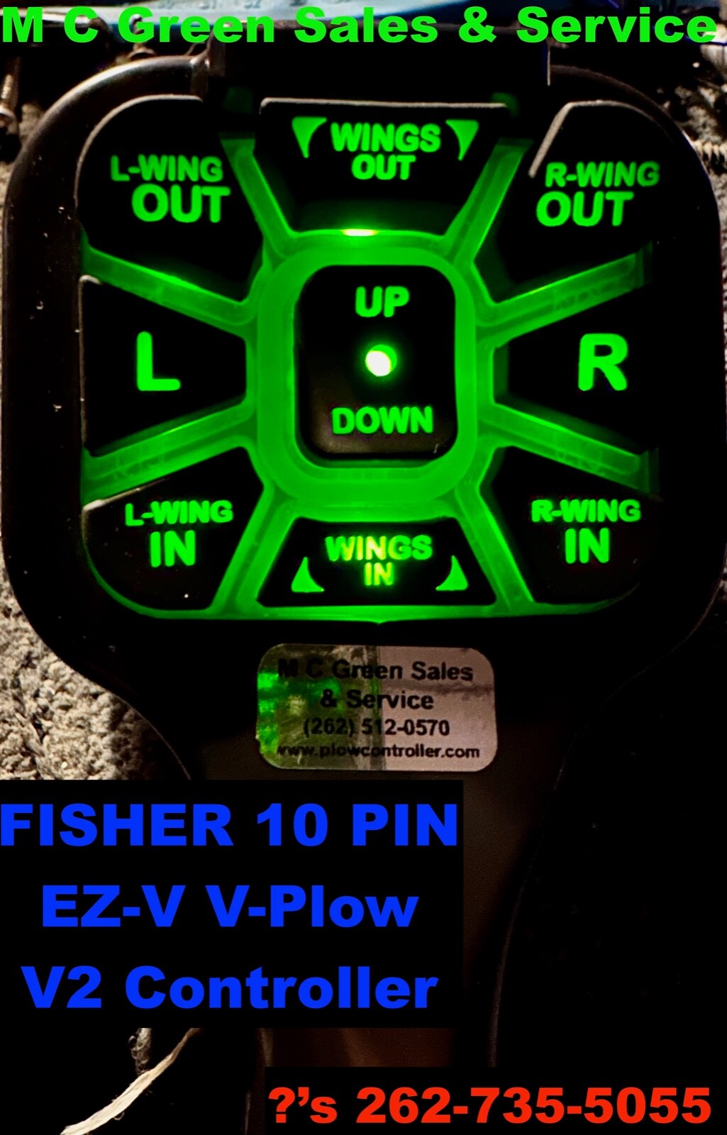 V2 PREMIUM FISHER 10 PIN SNOW PLOW PROGRAMMABLE CONTROLLER EZ-V V PLOW USA MADE
