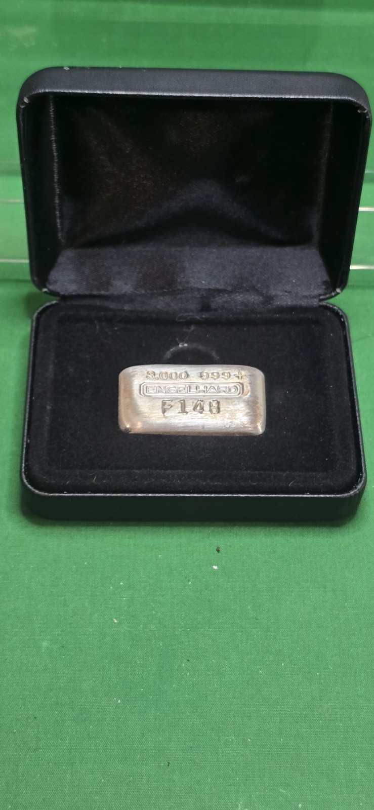 Engelhard Revived Silver Cast Bar 3 oz With box No Coa