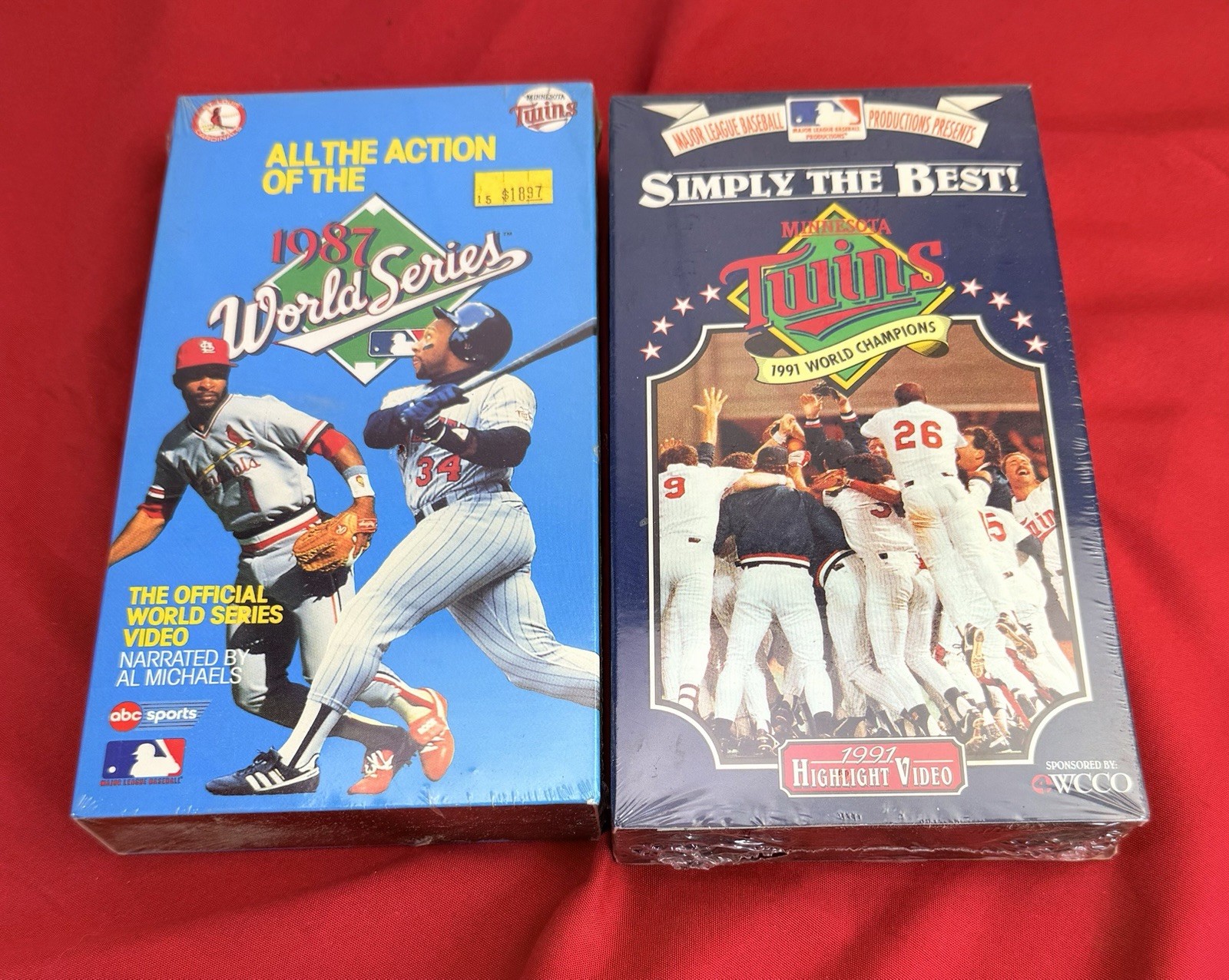 Vtg Minnesota Twins World Series VHS 2 Lot 1987 1991 Factory Sealed New