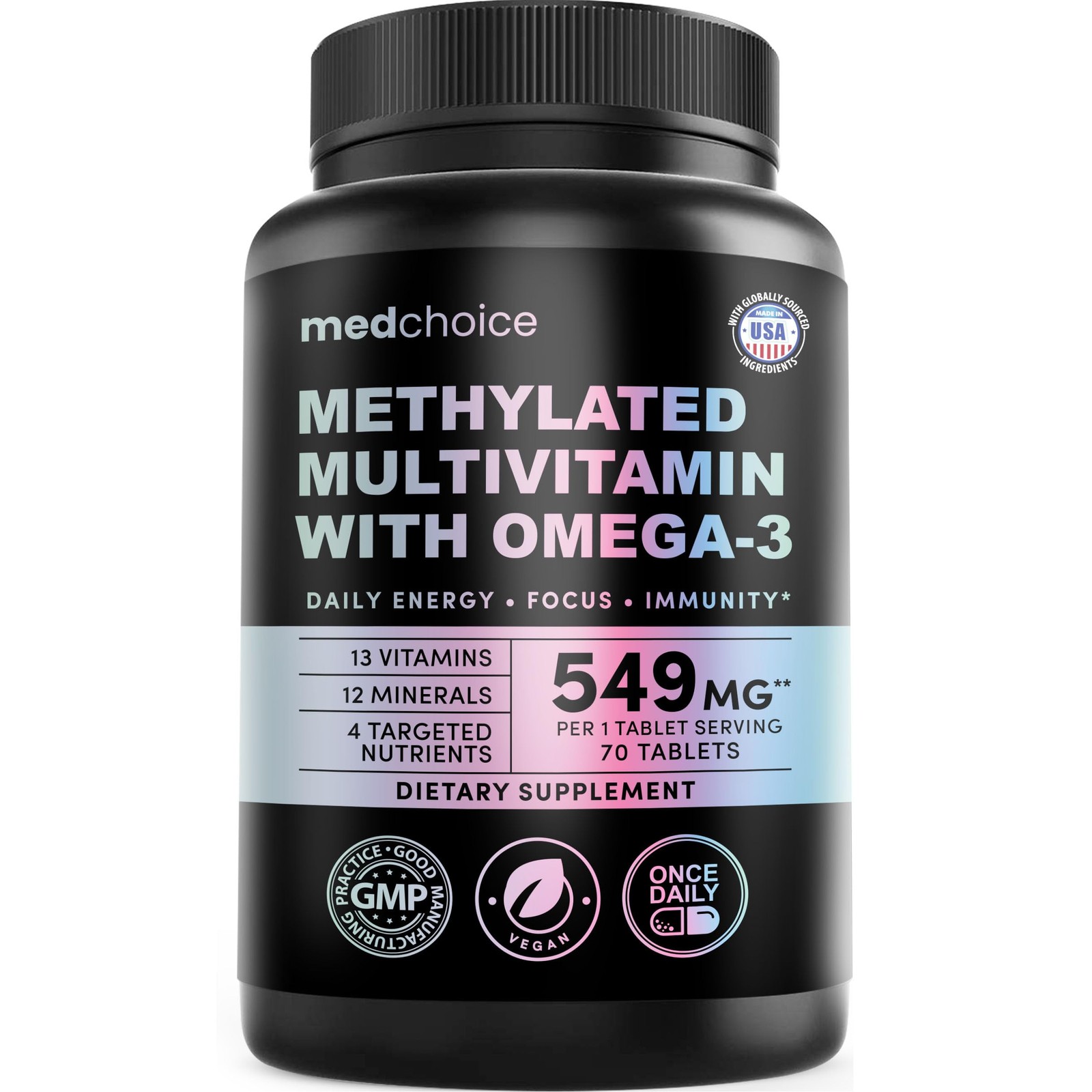 MEDCHOICE Complete 29-in-1 Methylated Multivitamin Omega-3 70ct MEDCHOICE Complete 29-in-1 Methylated Multivitamin Omega-3 70ct