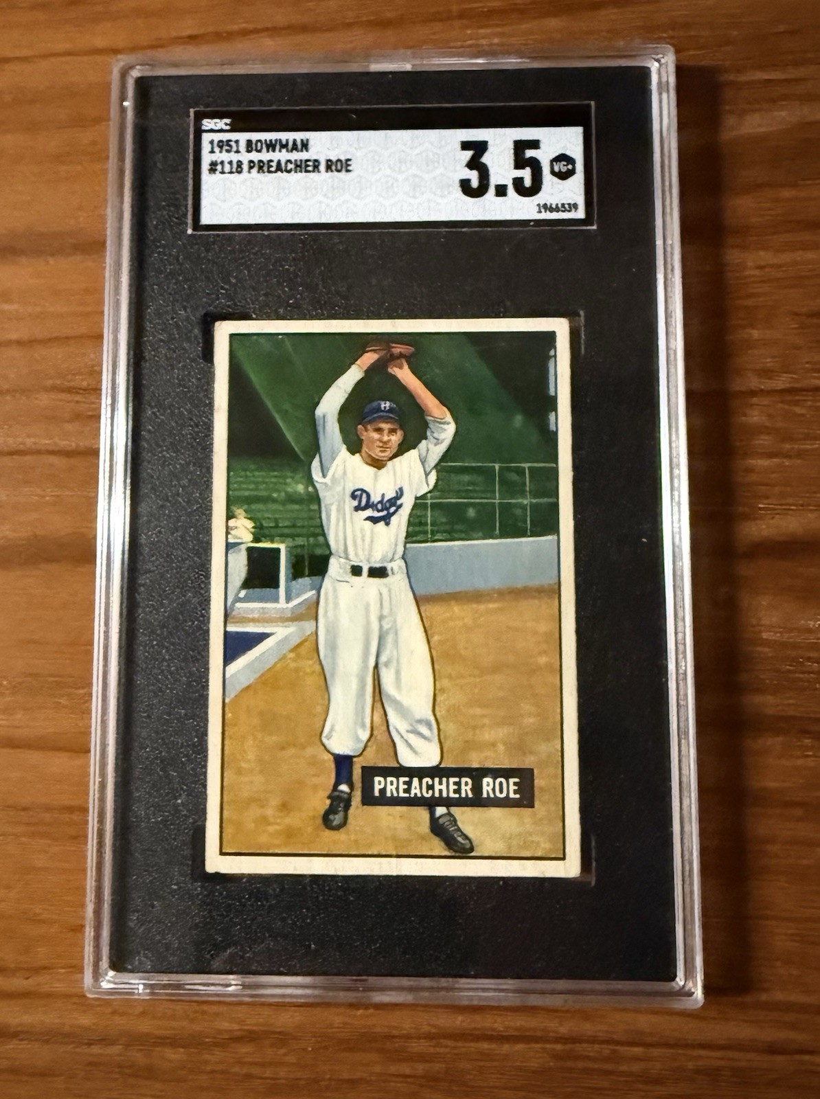 1951 Bowman Preacher Roe SGC 3.5 Brooklyn Dodgers HOF Beautifully Centered