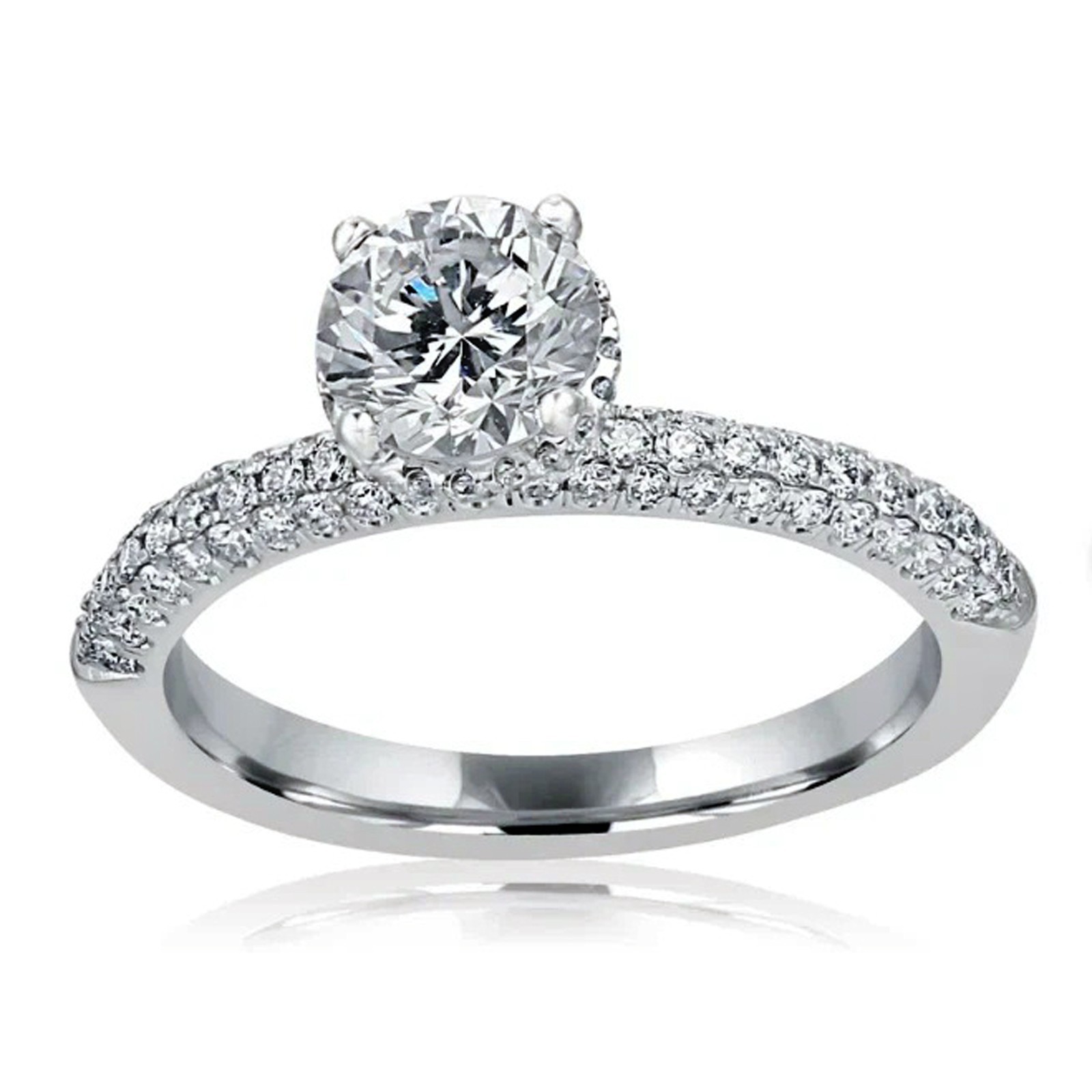 Solid 925 Silver 6.00Ct. Round Shape Certified White Diamond Ring - Tariffs Free
