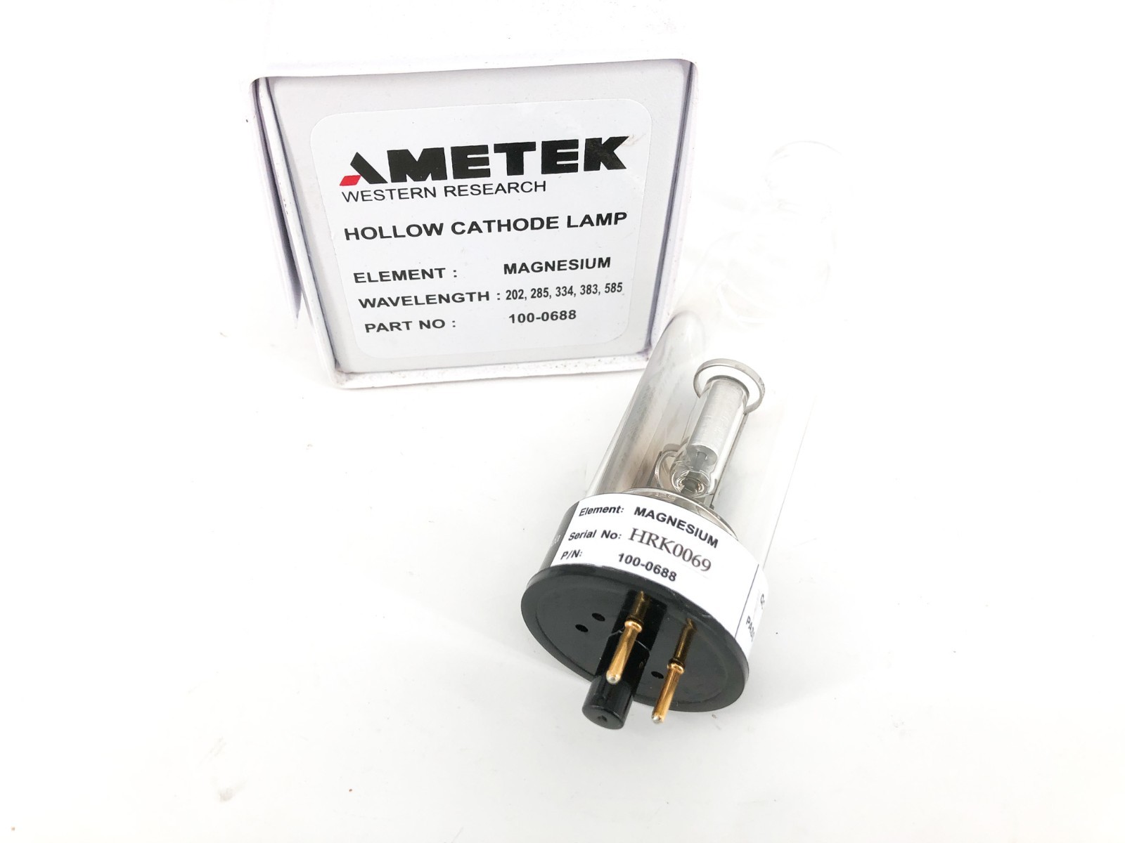 New Ametek 100-0688 Hollow Magnesium Cathode Lamp