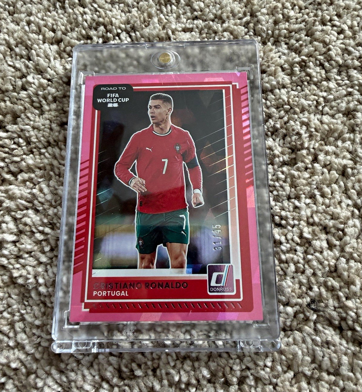 Panini 2025-26 Donruss Road to FIFA World Cup Cristiano Ronaldo #91 Pink /45 Panini 2025-26 Donruss Road to FIFA World Cup Cristiano Ronaldo #91 Pink /45