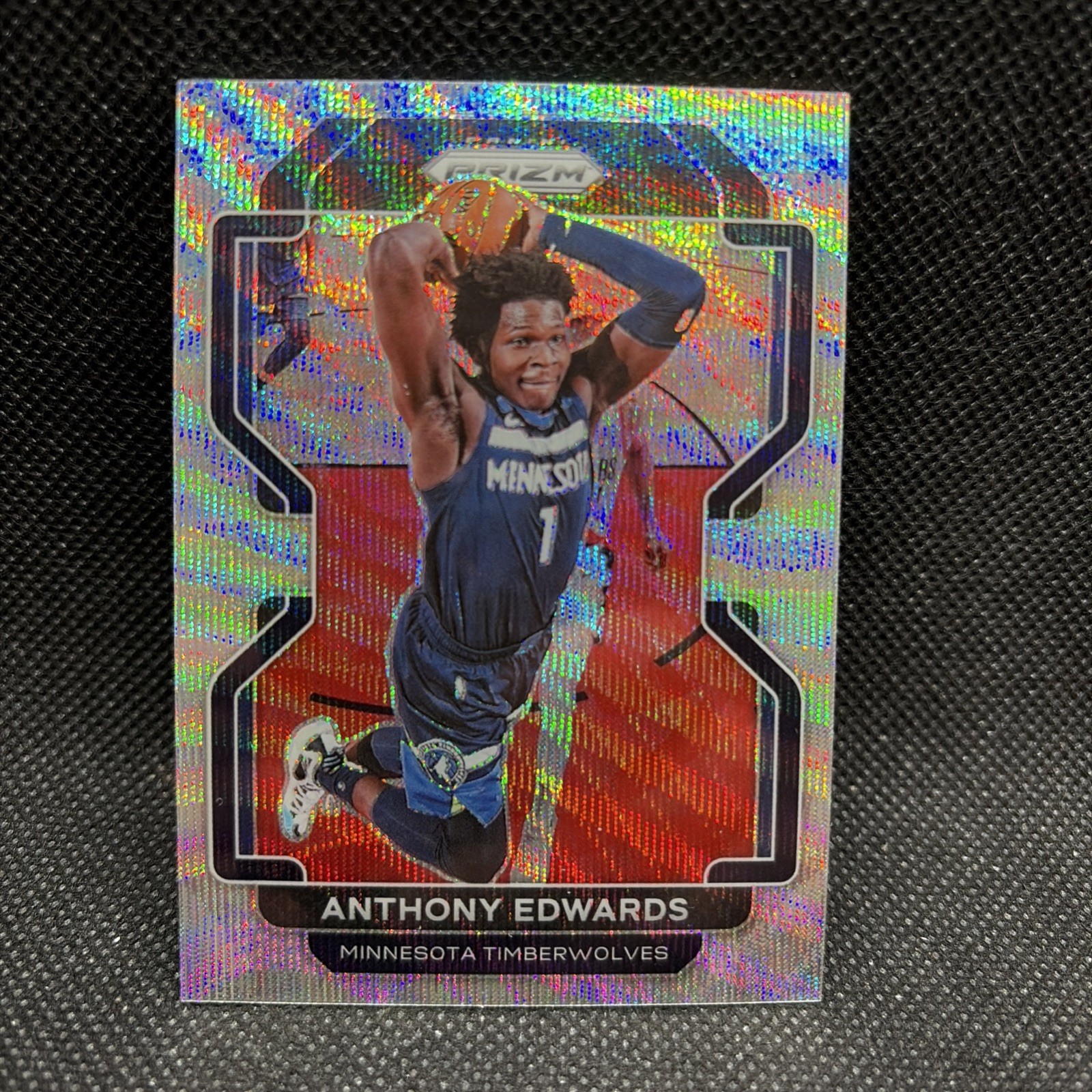 Anthony Edwards #37 Minnesota Timberwolves 2021-22 Panini Prizm Silver Wave