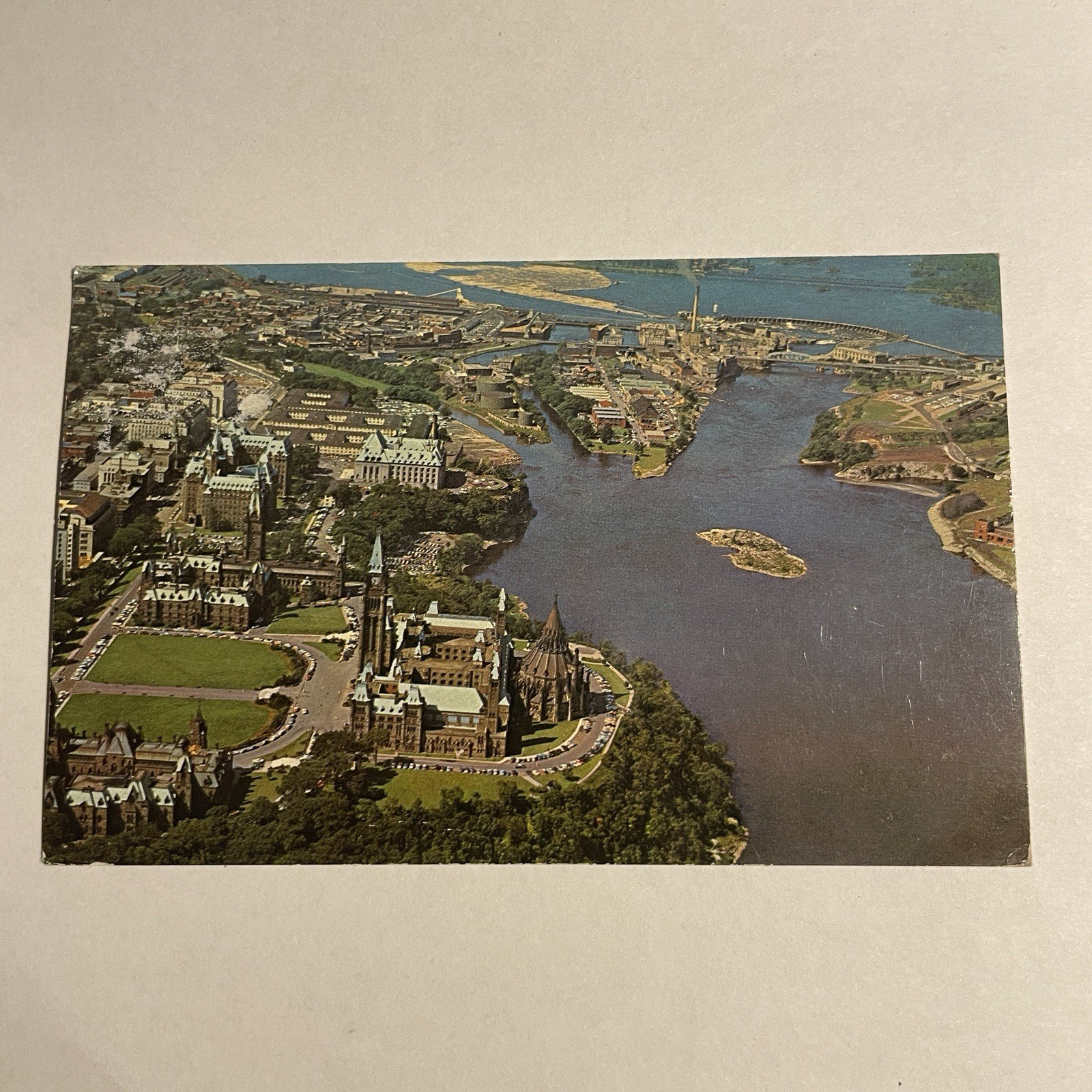 Aerial View of Ottawa, Ontario, Canada Vintage Postcard