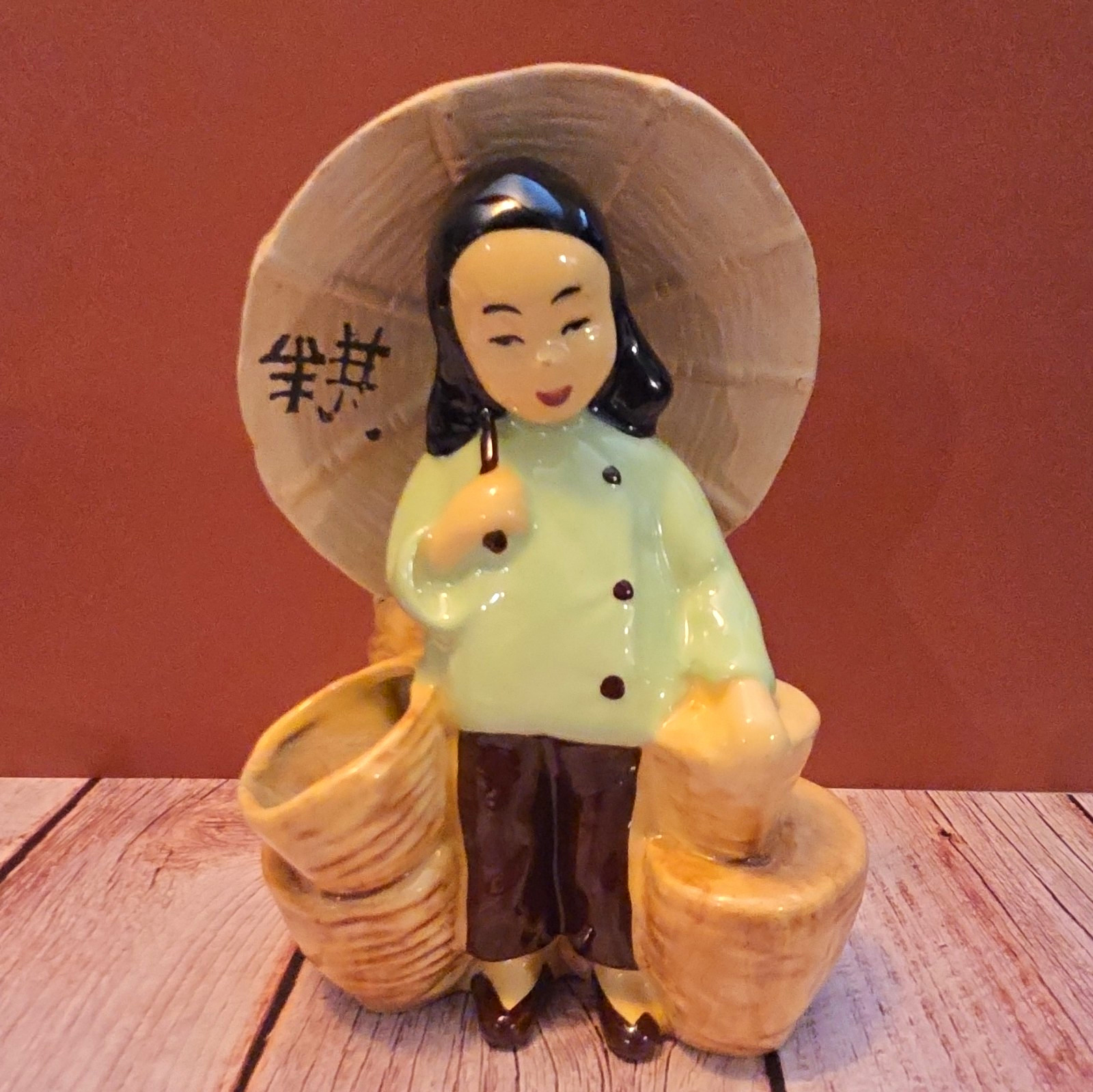 Vintage Mid-Century Asian Figurine Planter 