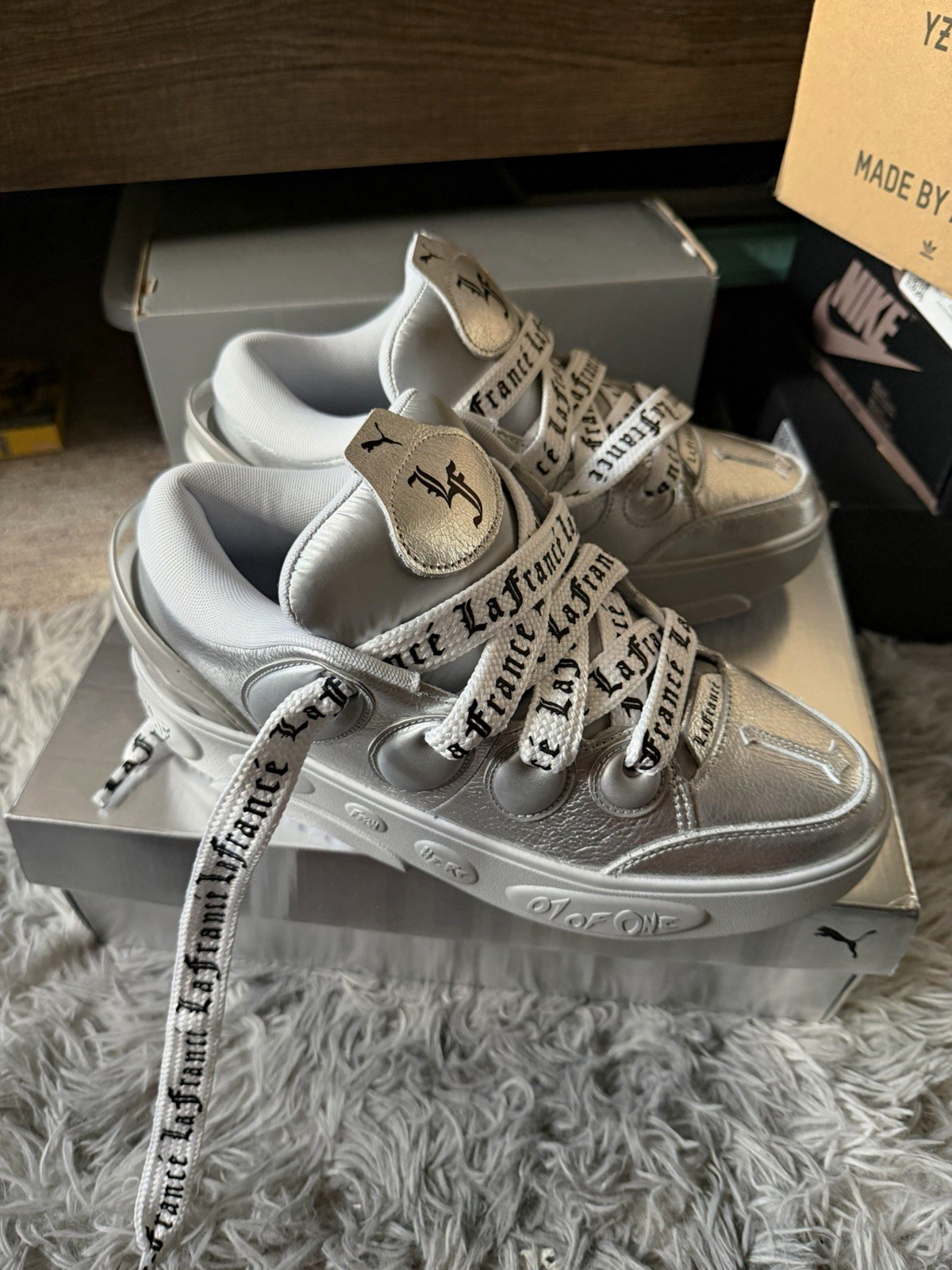 PUMA LaFrancé Written in Chrome Pack Silver Mist Low Top Leather Lace 311334-01