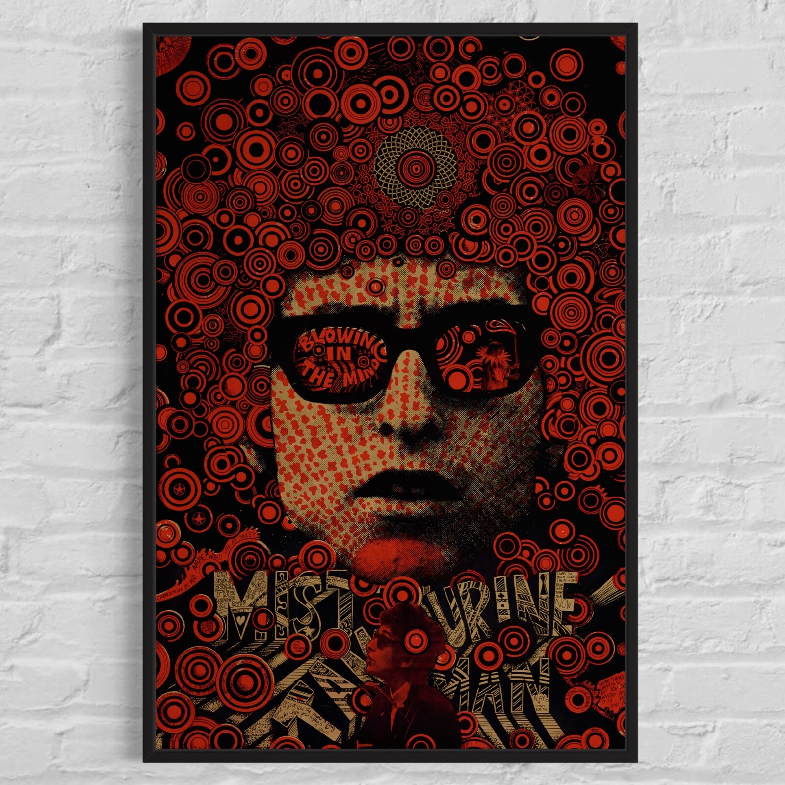 BOB DYLAN \'Blowin\' in the Mind\' 1967 Martin Sharp Vintage Reprint Poster