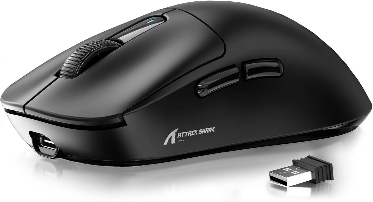 ATTACK SHARK X3 Lightweight Wireless Gaming Mouse, 49g Tri-Mode BT/2.4G/USB-C
