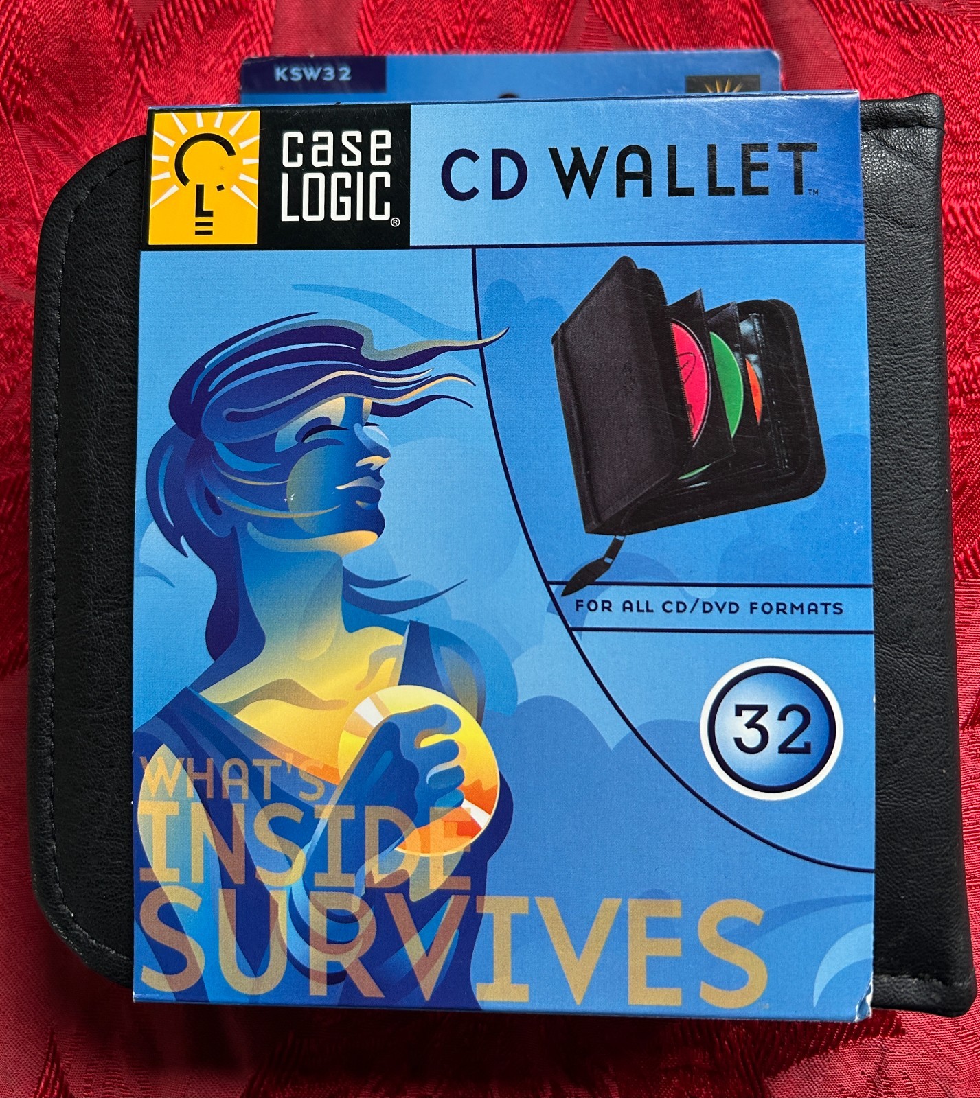 Case Logic Pro Sleeve 32 CD Wallet Black Faux leather Brand New