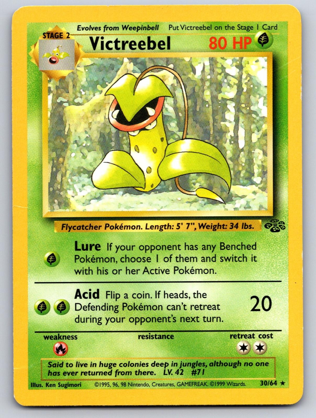 VICTREEBEL 30/64 RARE JUNGLE POKEMON UNLIMITED HP