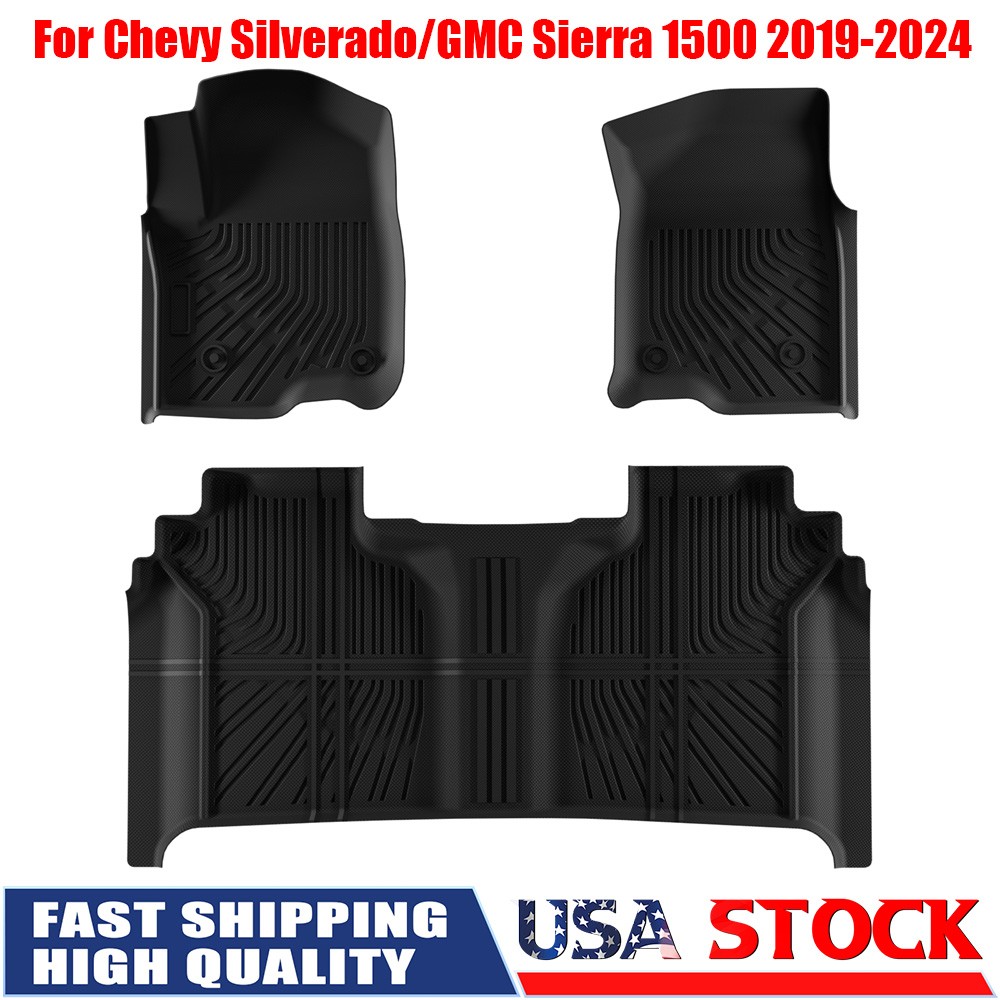 Alfombrillas de Tapetes para Chevy Silverado/GMC Sierra 1500 2019-2024 Crew Cab