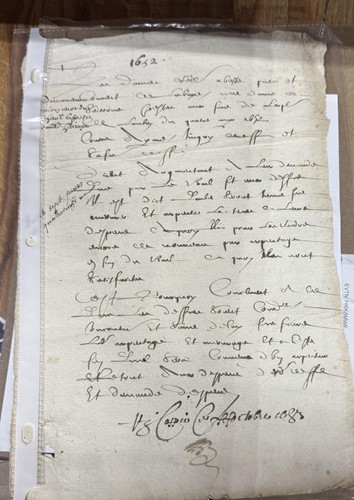 1600s Old Letter Baroque Era 17th Century Watermarked Correspondence Document