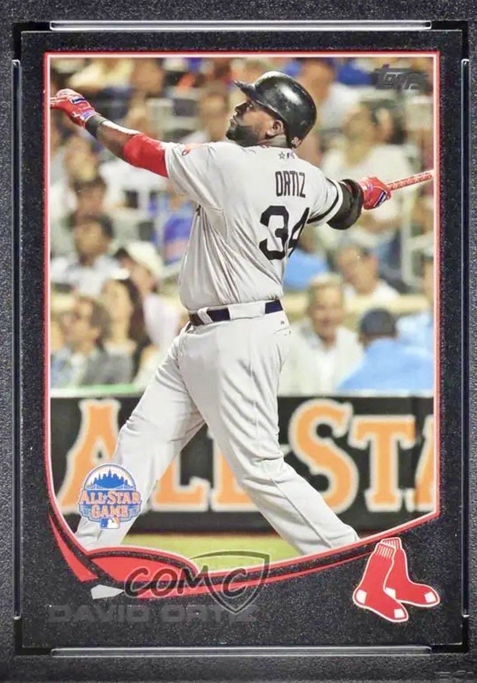 2013 TOPPS UPDATE BLACK FOIL PARALLEL #US285 DAVID ORTIZ RED SOX SP /62