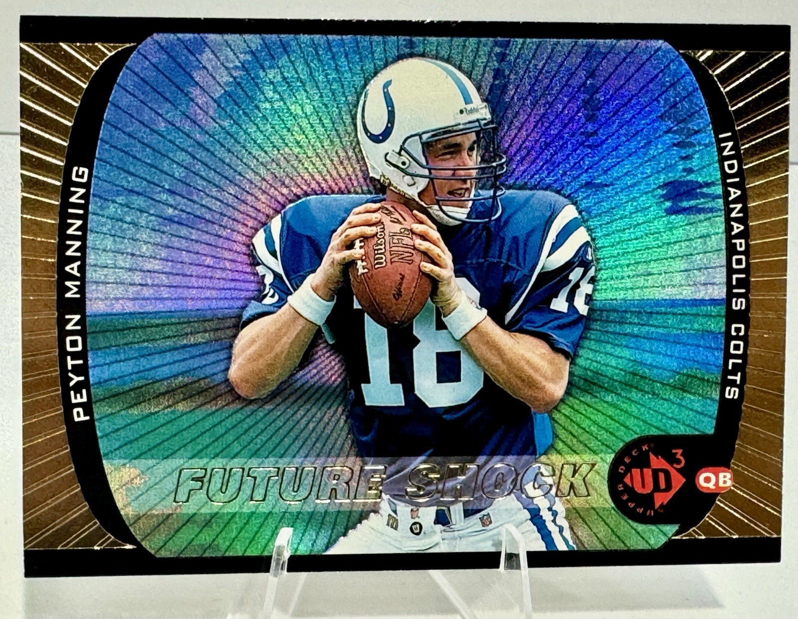 Peyton Manning 1998 Upper Deck UD3 Future Shock Rainbow Rookie #181 RC Colts HOF