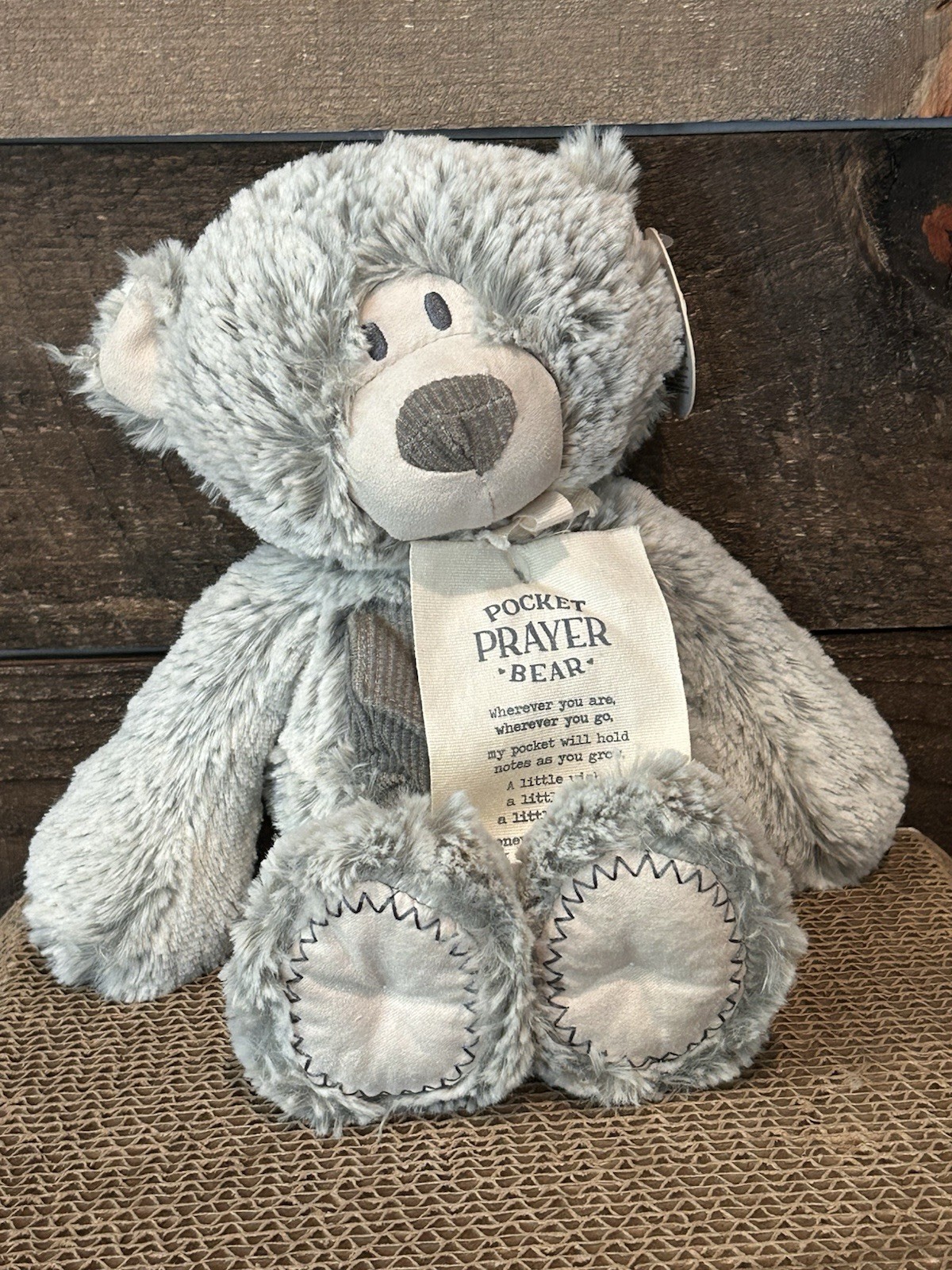 DEMDACO Giving Bear Teddy Grey Plush Stuffed Animal 11.5” DEMDACO Giving Bear Teddy Grey Plush Stuffed Animal 11.5”