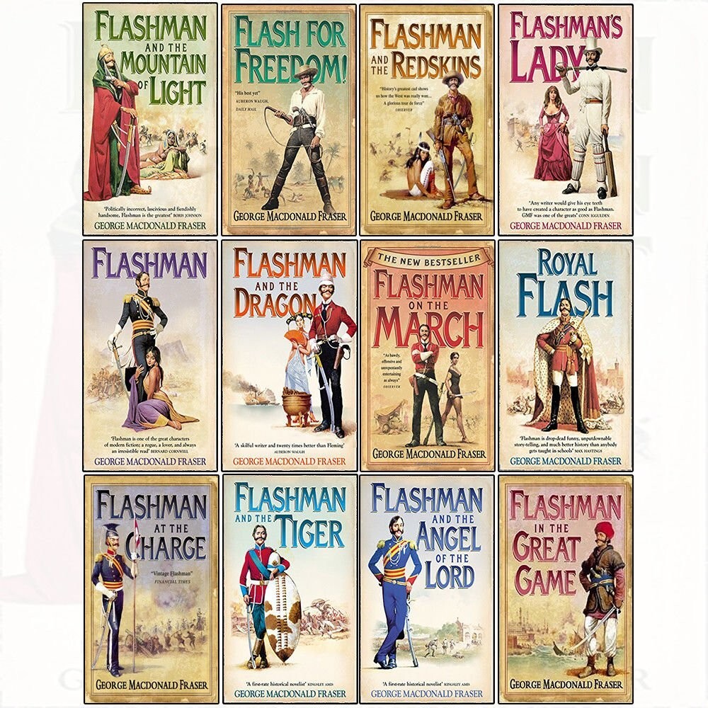 Flashman Papers by George MacDonald Fraser - Complete Set Series Lot 1-12 Flashman Papers by George MacDonald Fraser - Complete Set Series Lot 1-12