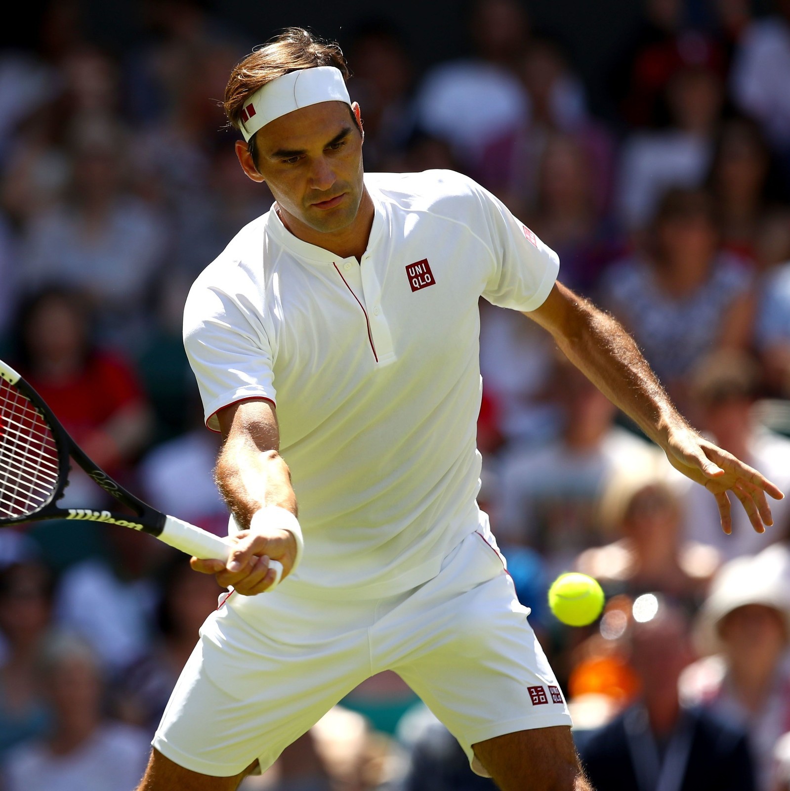 New Uniqlo Roger Federer 2018 Wimbledon Tennis Match Shirt Men's Medium White New Uniqlo Roger Federer 2018 Wimbledon Tennis Match Shirt Men's Medium White