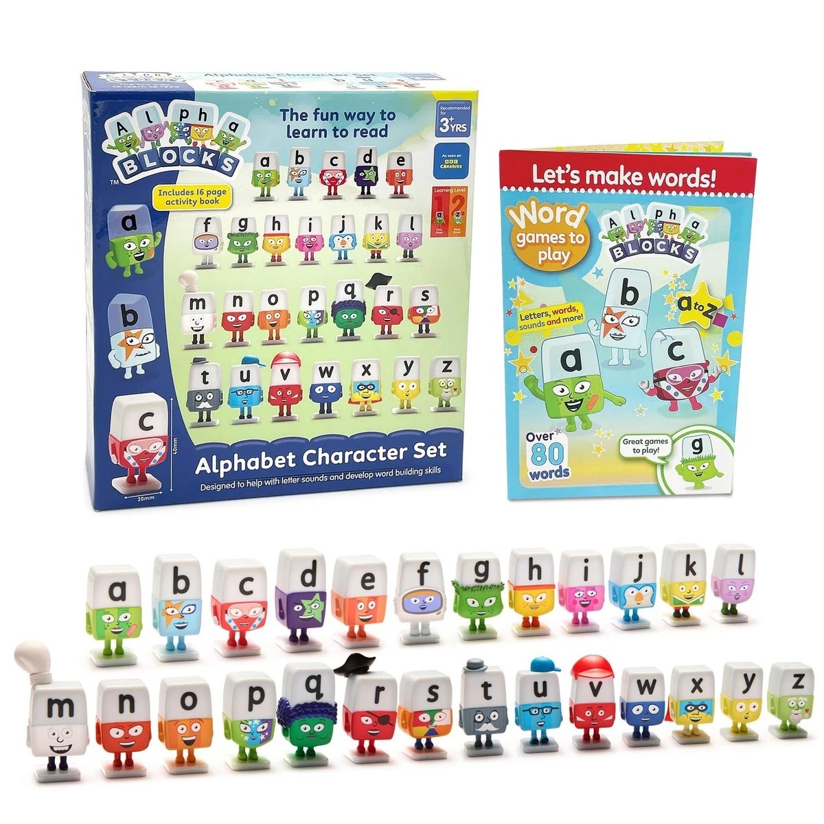 ALPHABLOCKS Alphabet Character Set for Kids Educational Toys Ages 3 and Up New