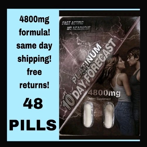 10 day forecast 4800mg platinum (48 pills) male enhancement Stamina 3200 5 Day