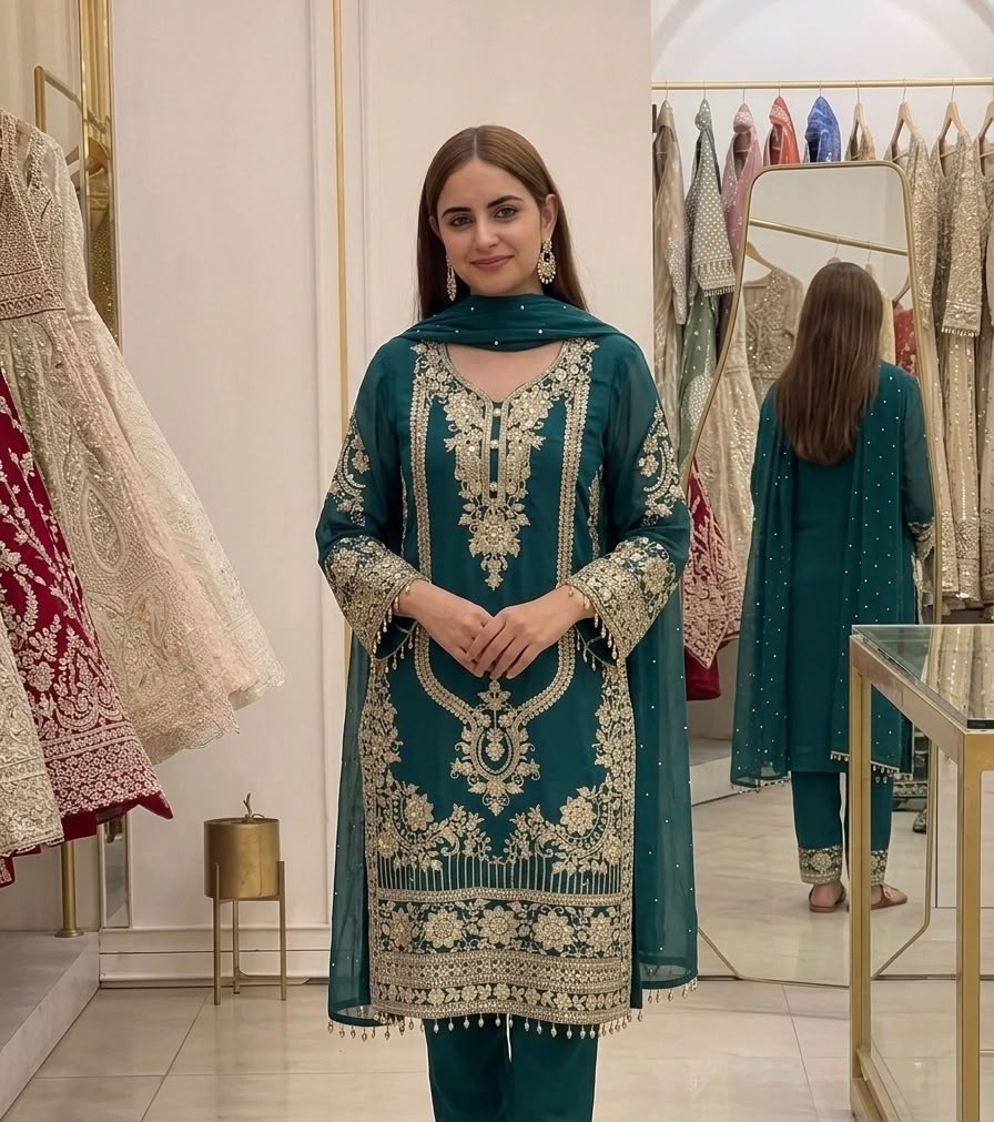 Bollywood Bridal Heavy Indian Designer Party women Salwar Kameez Suit Pakistani