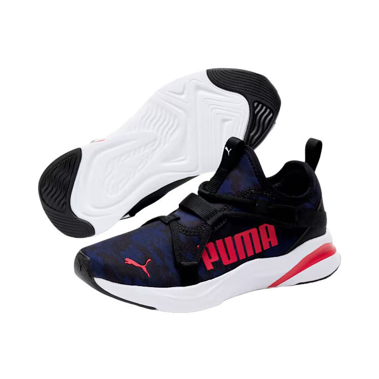 PUMA BOYS BLUE SHOE SOFTRIDE SLIP ON SPECKLE JR 377248 02J
