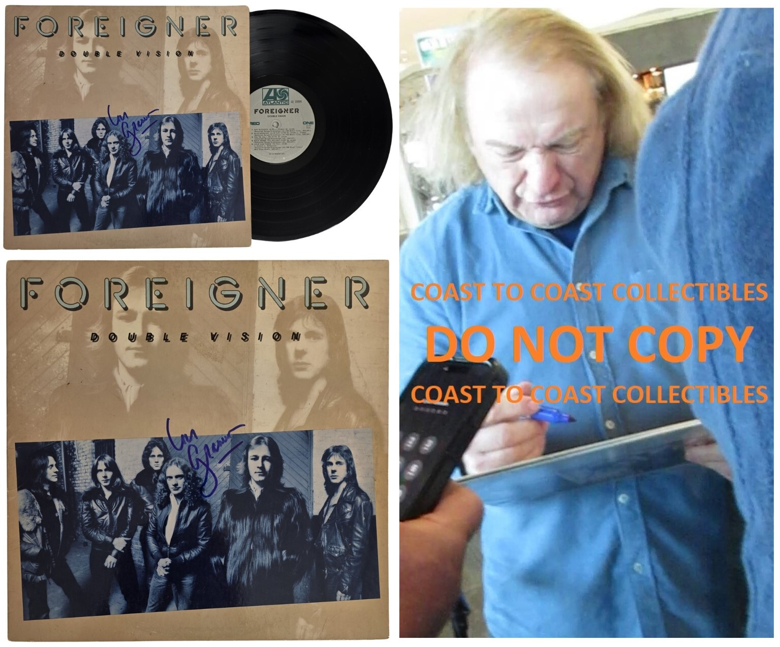 Lou Gramm Signed Foreigner Double Vision Album Proof Autographed Vinyl Record