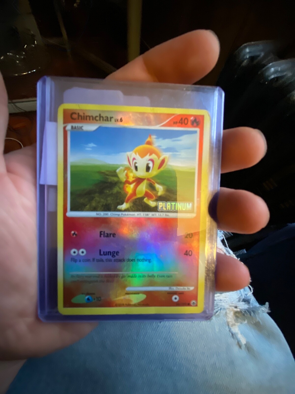 Chimchar 56/100 Reverse Platinum Stamp Pokemon 2008 Chimchar 56/100 Reverse Platinum Stamp Pokemon 2008