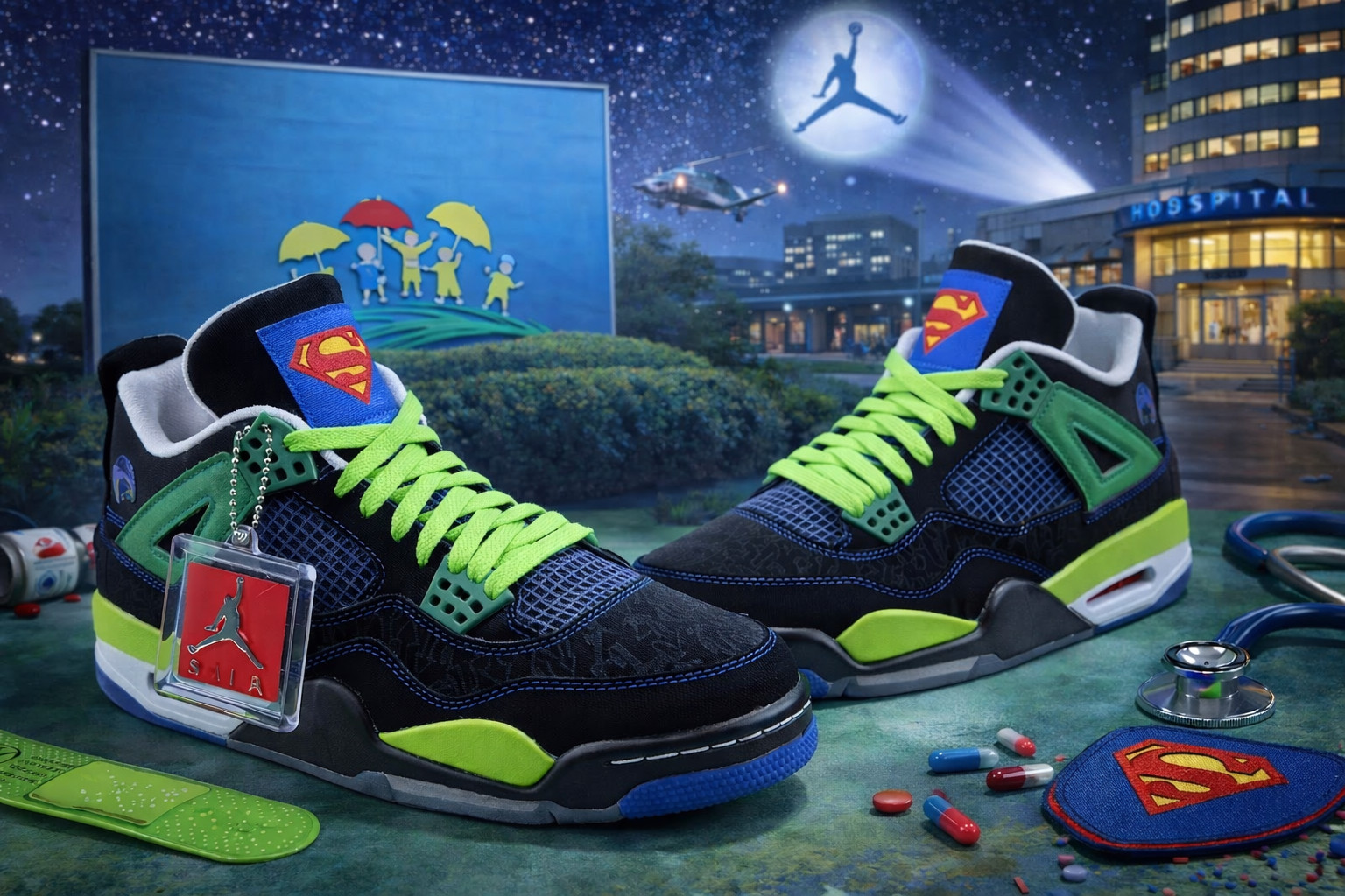 Jordan 4 Retro ‘Doernbecher’ 308497-015 Men\'s Size US 7-12