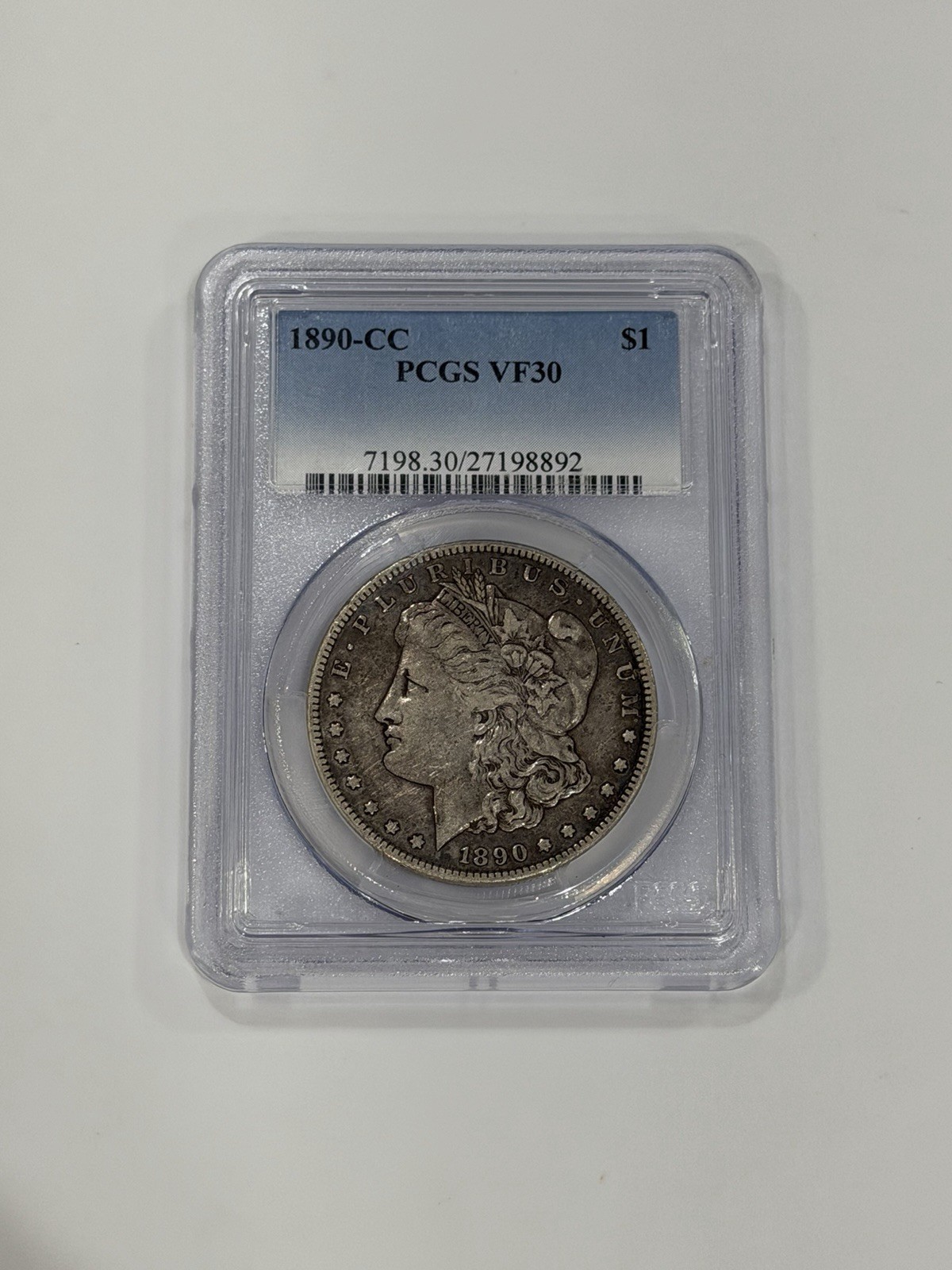 1890 CC Morgan Silver Dollar PCGS VF-30 Carson City