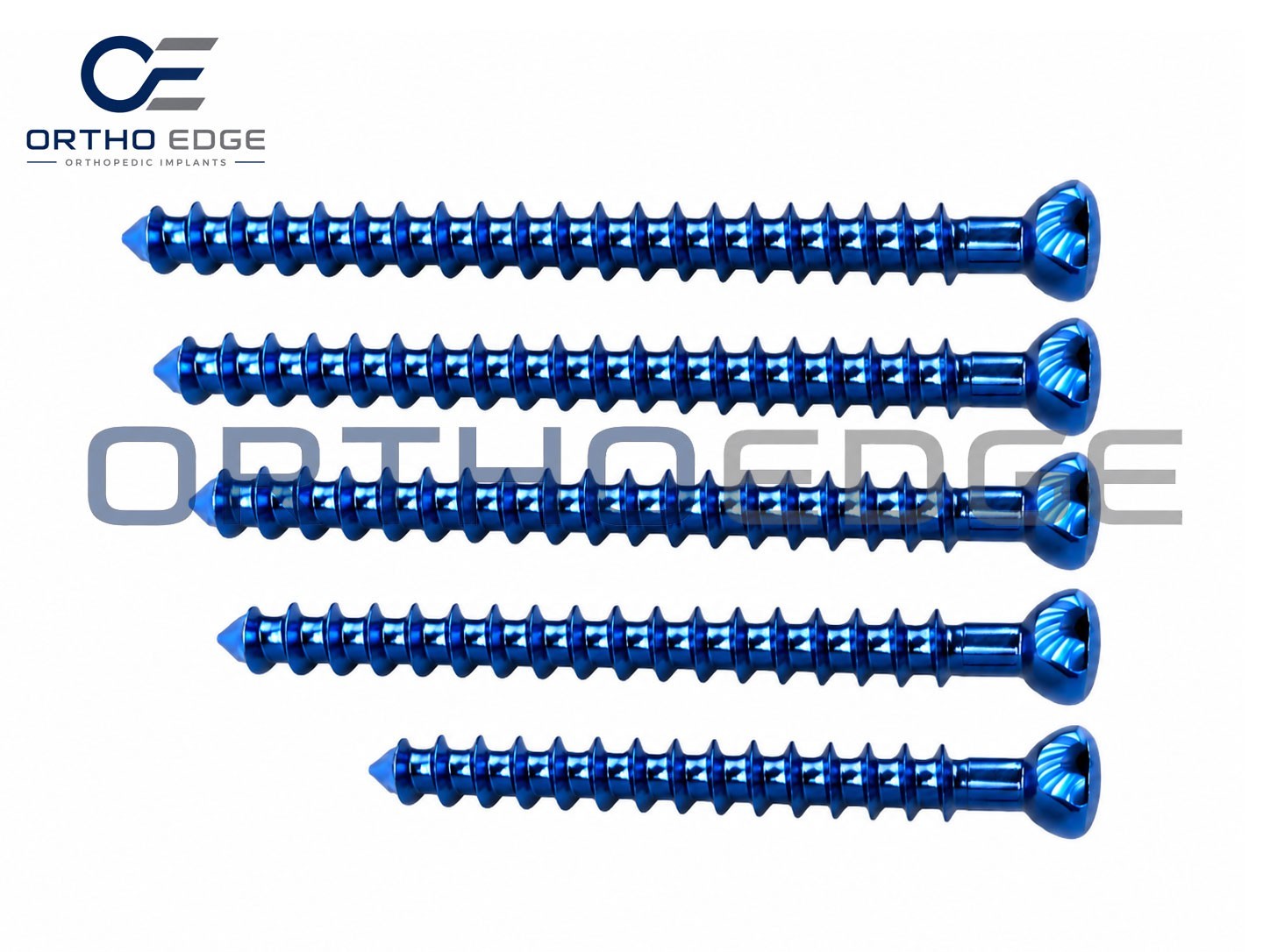 Cancellous Screws 4.0mm Full thread 14 to 60mm Titanium grade 5 (200 Pcs)
