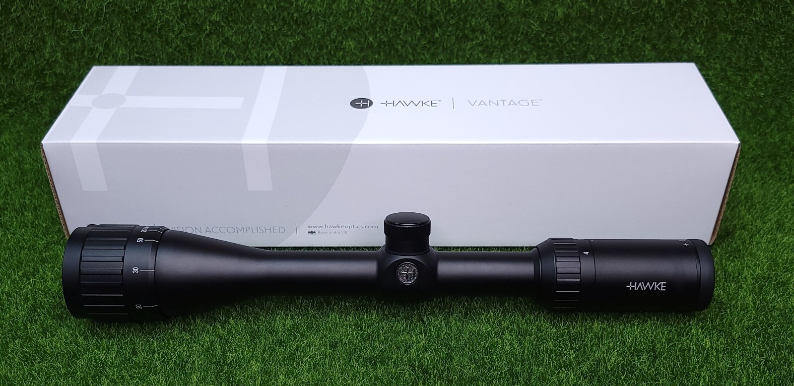 Hawke Vantage 4-12x40mm AO 30/30 Duplex Reticle SFP Riflescope, Black - 14140