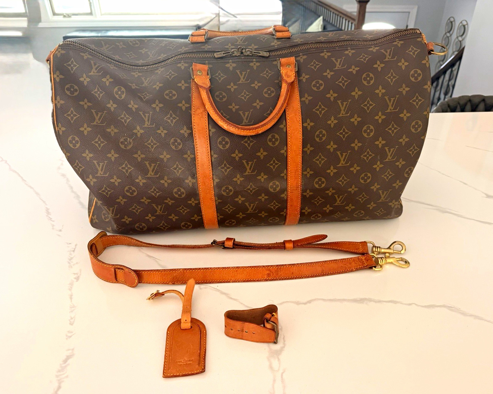 Louis Vuitton Monogram Bandouliere 60 Adjustable Strap Vintage Louis Vuitton Monogram Bandouliere 60 Adjustable Strap Vintage