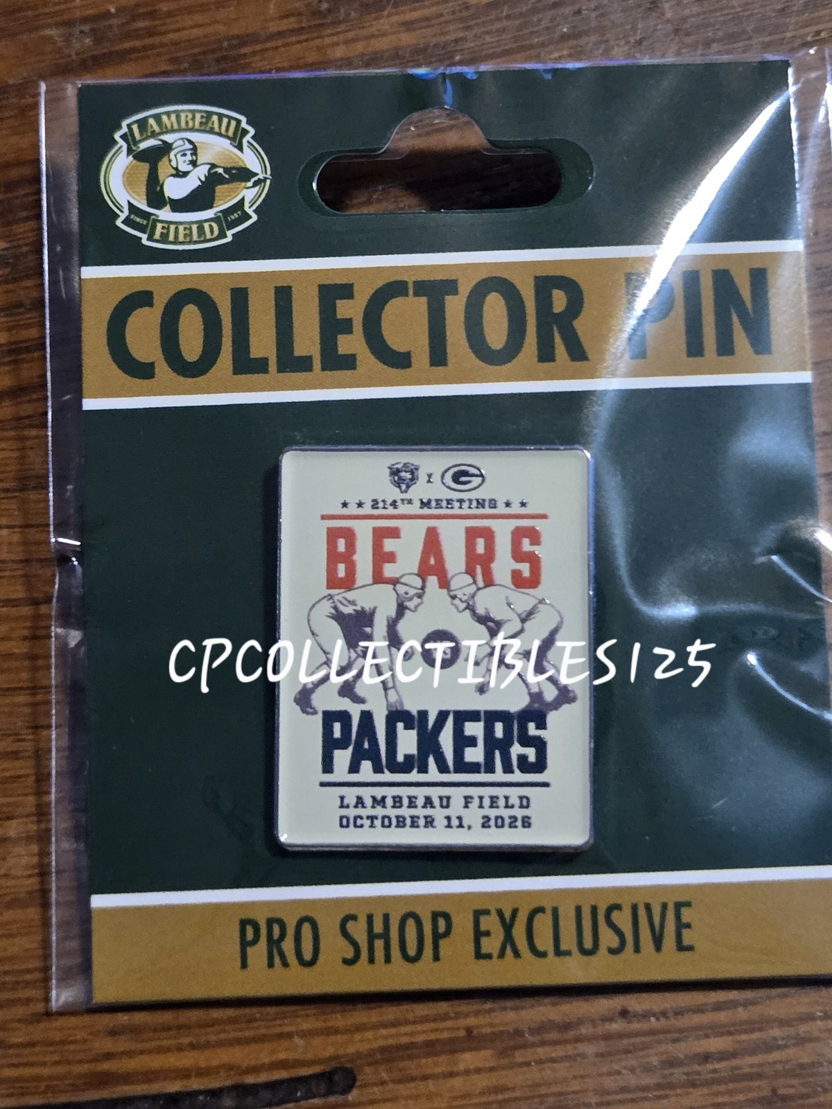 Chicago Bears VS Green Bay Packers Game day Pin 10/11/2026 NEW Lambeau Field Chicago Bears VS Green Bay Packers Game day Pin 10/11/2026 NEW Lambeau Field
