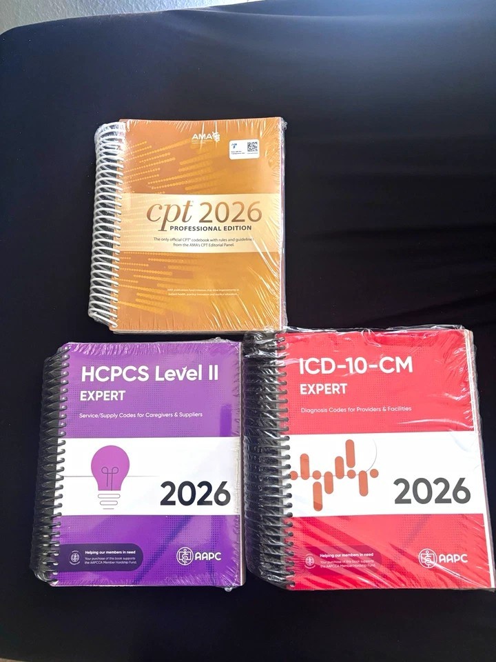 AMA CPT Book, ICD-10 Code Book, HCPCS Book - 2026 Physician Bundle by AAPC