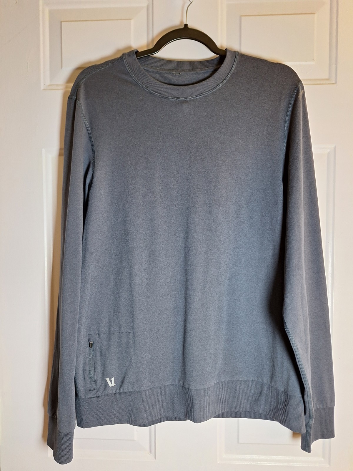 Vuori Mens Crew Pullover Large Gray Heather Ponto Performance Crew V224