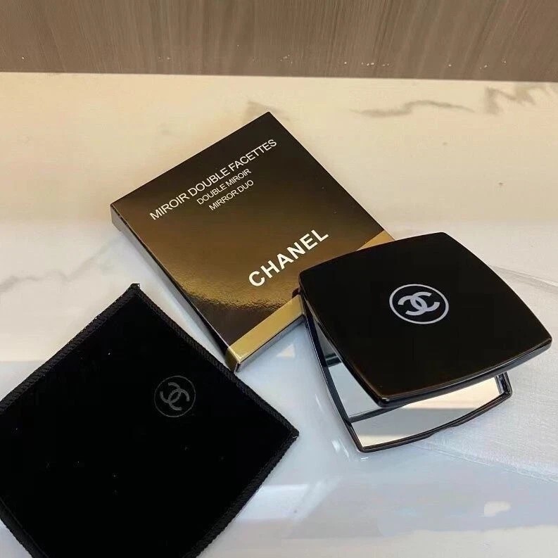 Brand New Chanel Mirror Duo Compact Double Sided Black with Box / dust bag Brand New Chanel Mirror Duo Compact Double Sided Black with Box / dust bag